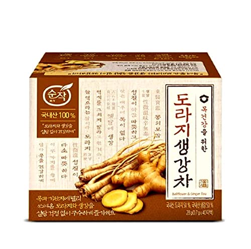 Organic Bellflower & Ginger Herbal Tea Bags - 40 Count (Pack of 6) | 100% Natural Caffeine-Free Tea for Relaxation & Digestion | Perfect for Stress Relief & After-Meal Wellness