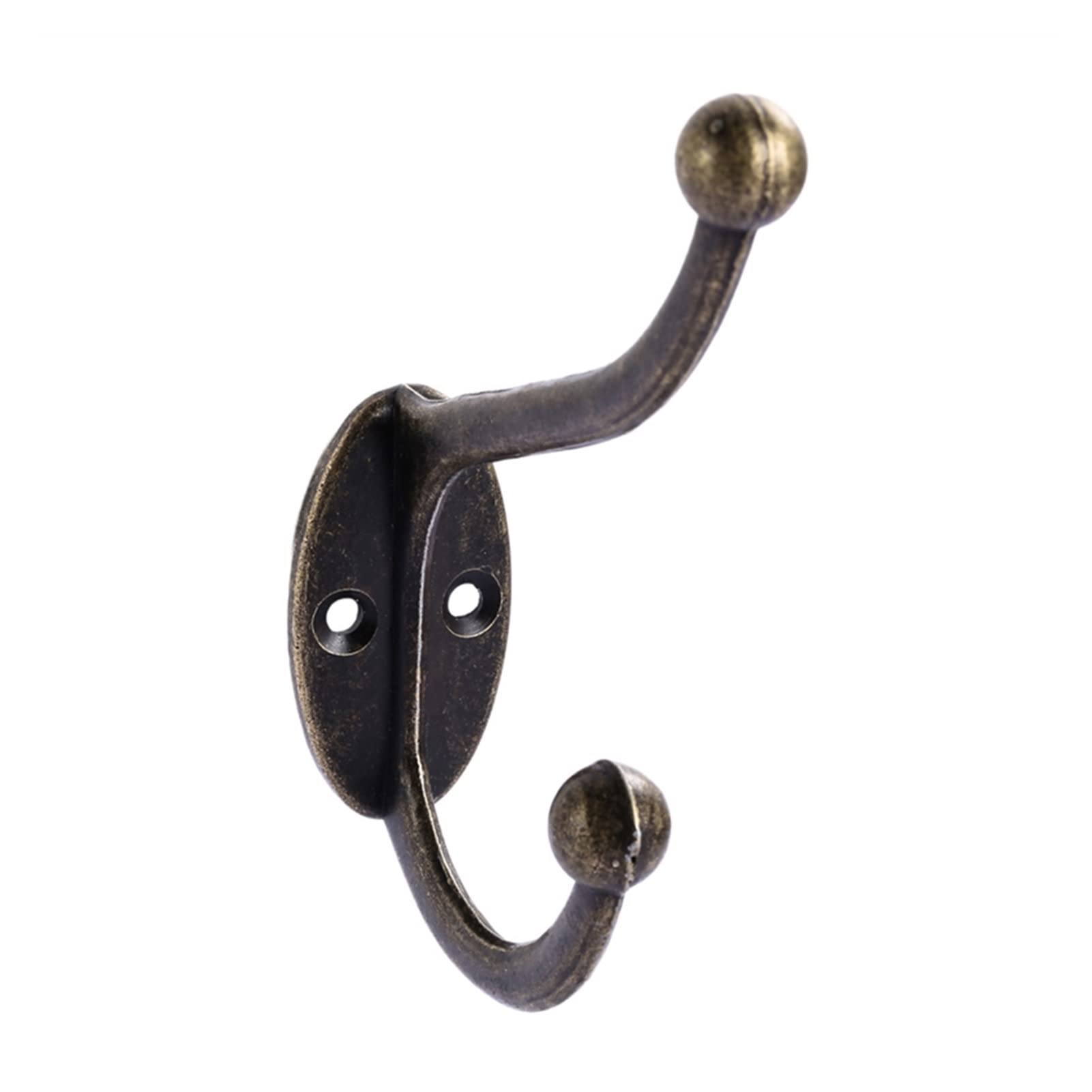 Vintage Alloy Bronze Coat Rack with Hooks - Wall Mounted Entryway Organizer for Coats, Bags, Hats - Easy Assembly with Screws Included - Perfect for Bathroom, Kitchen, Hallway & Bedroom Storage