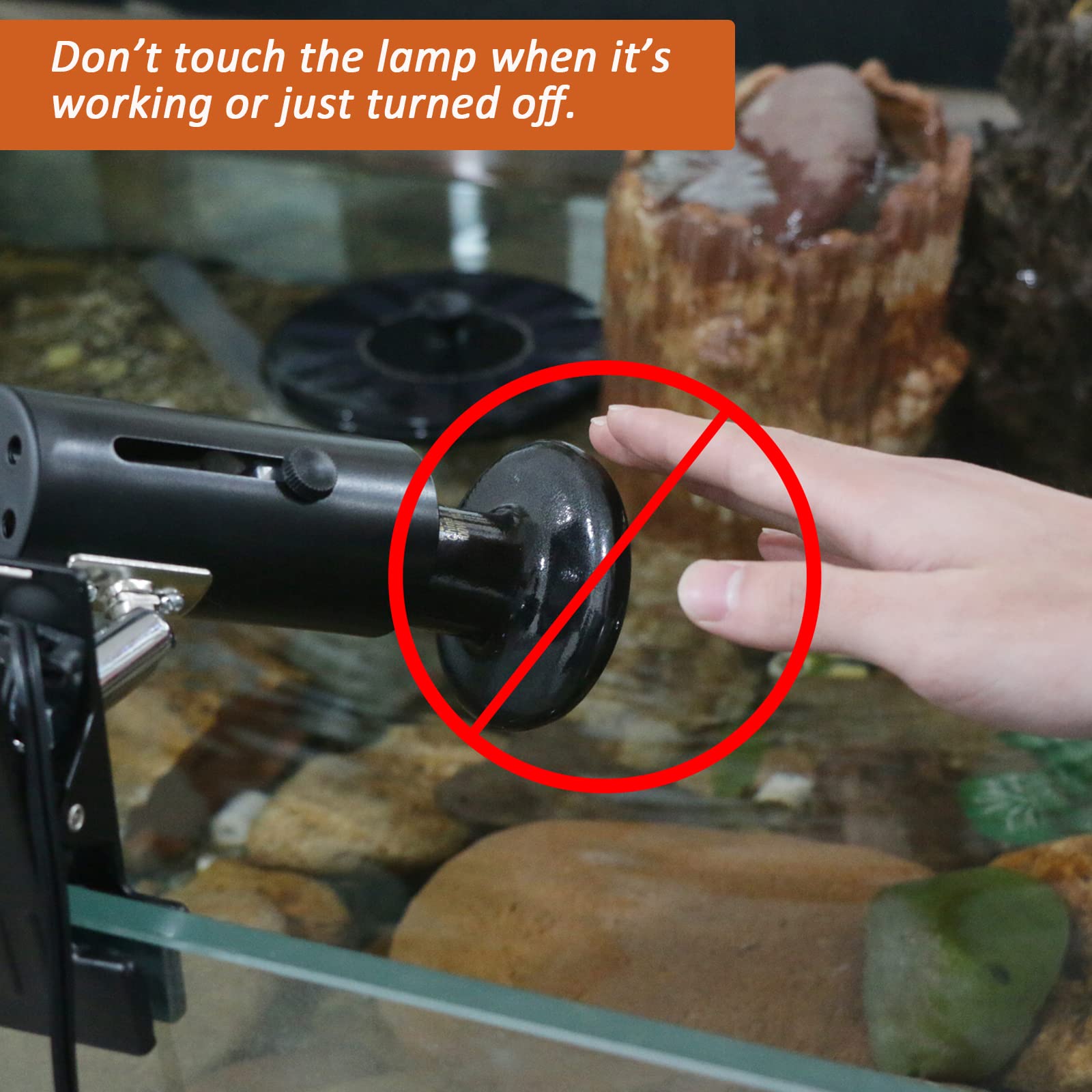 COOSPIDER 100W Ceramic Heat Emitter Reptile Heat Lamp - 360° Rotatable Clip Stand, Adjustable Bracket, No Light Brooder Coop Heater for Turtles, Snakes, Chickens & Lizards | Perfect for Terrariums, Vivariums & Reptile Habitats