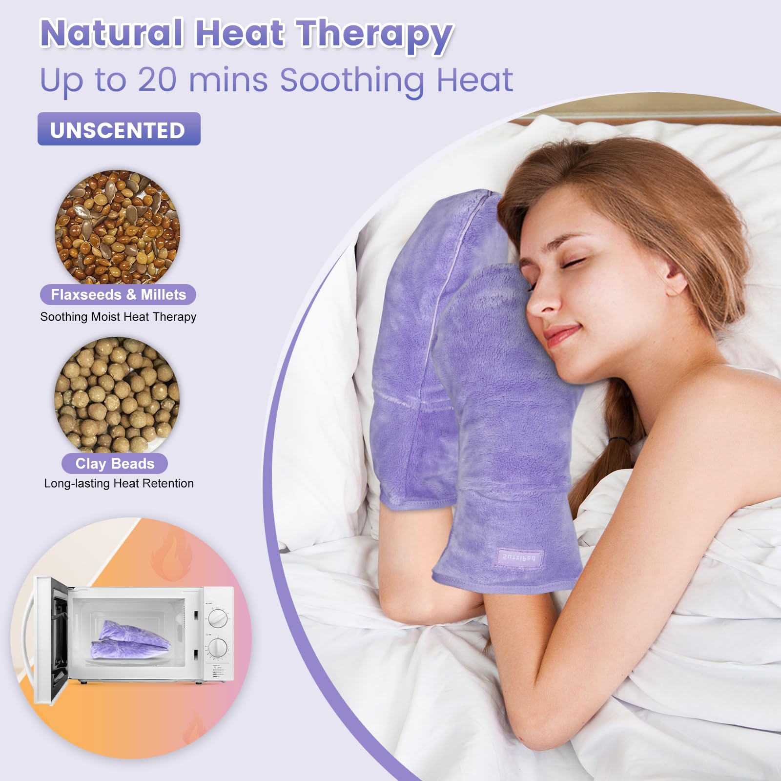 SuzziPad Heated Gloves for Women - Microwaveable Hand Warmers to Relieve Fatigue & Discomfort, Washable Heating Pads for Arthritis Pain Relief - Perfect for Elderly Care, Winter Outdoor Activities & Cold Office Work