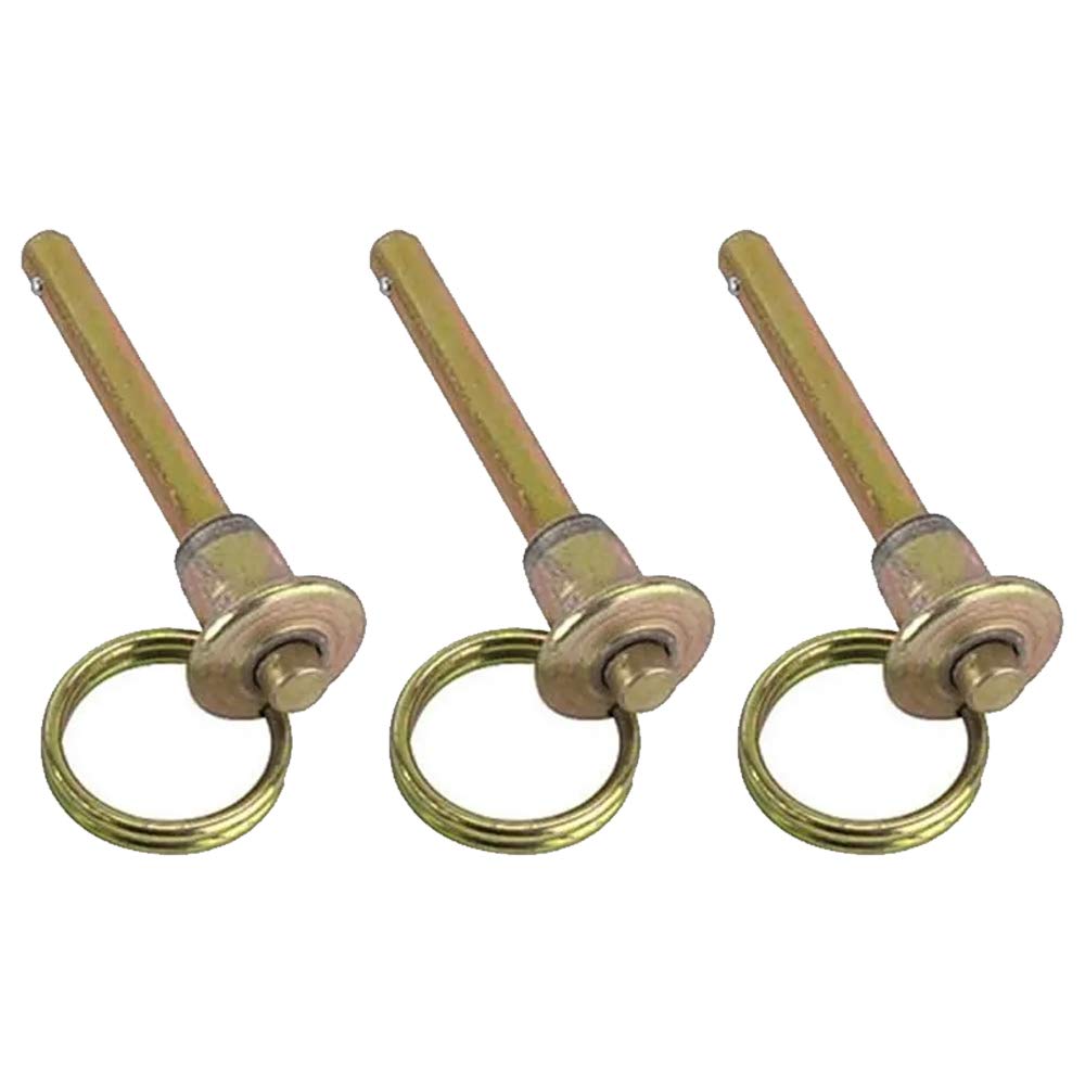 1/4 Inch Quick Release Ball Lock Dowel Pin - High-Quality Steel Construction - 1-1/2 Inch Grip - 3-Piece Set - Perfect for CNC Machining, Woodworking & Metal Fabrication