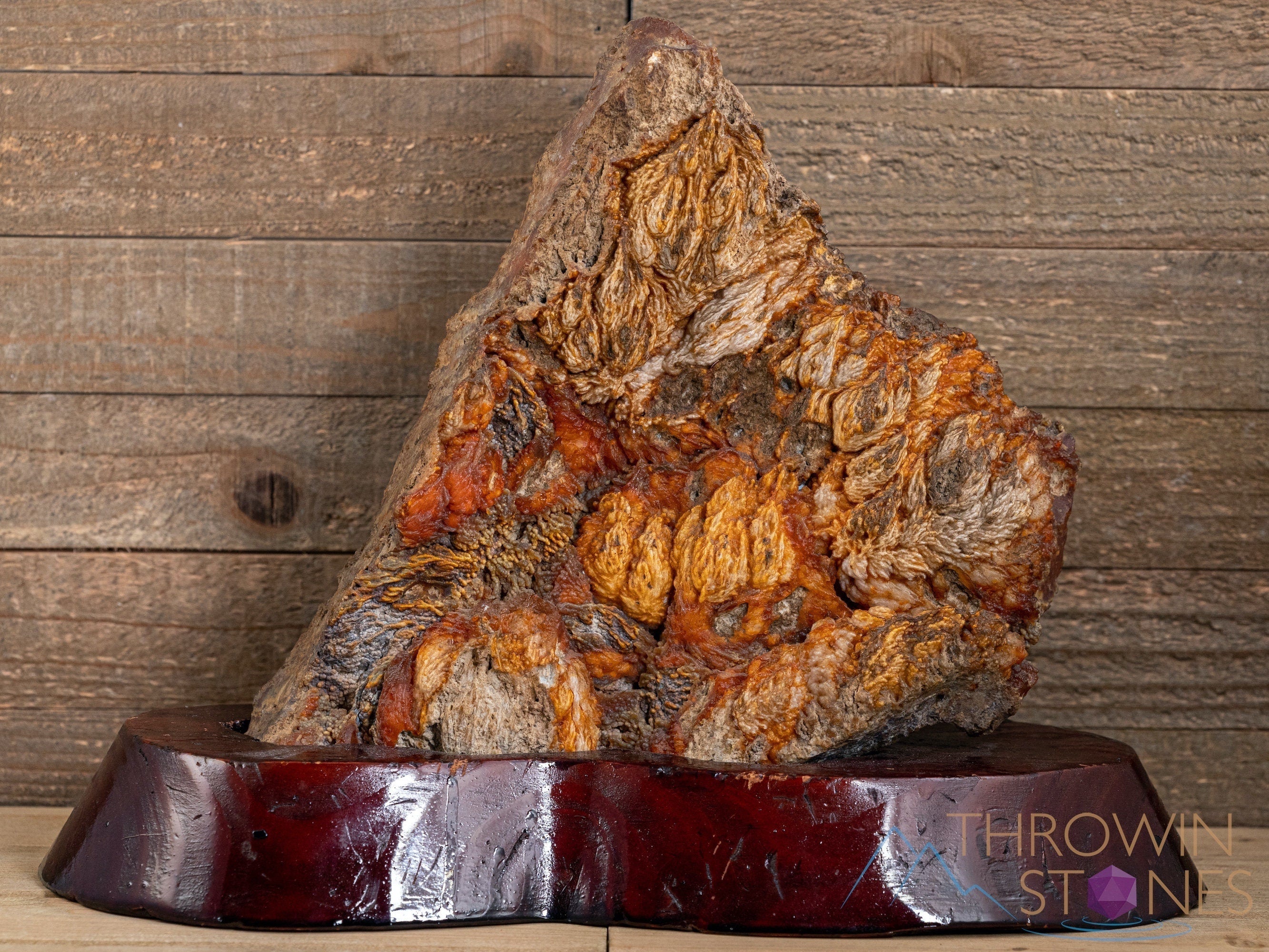 Natural Feather Agate Raw Crystal with Display Base - Healing Stone for Home Decor, Housewarming Gift & Meditation - Perfect for Spiritual Healing, Feng Shui & Crystal Collectors