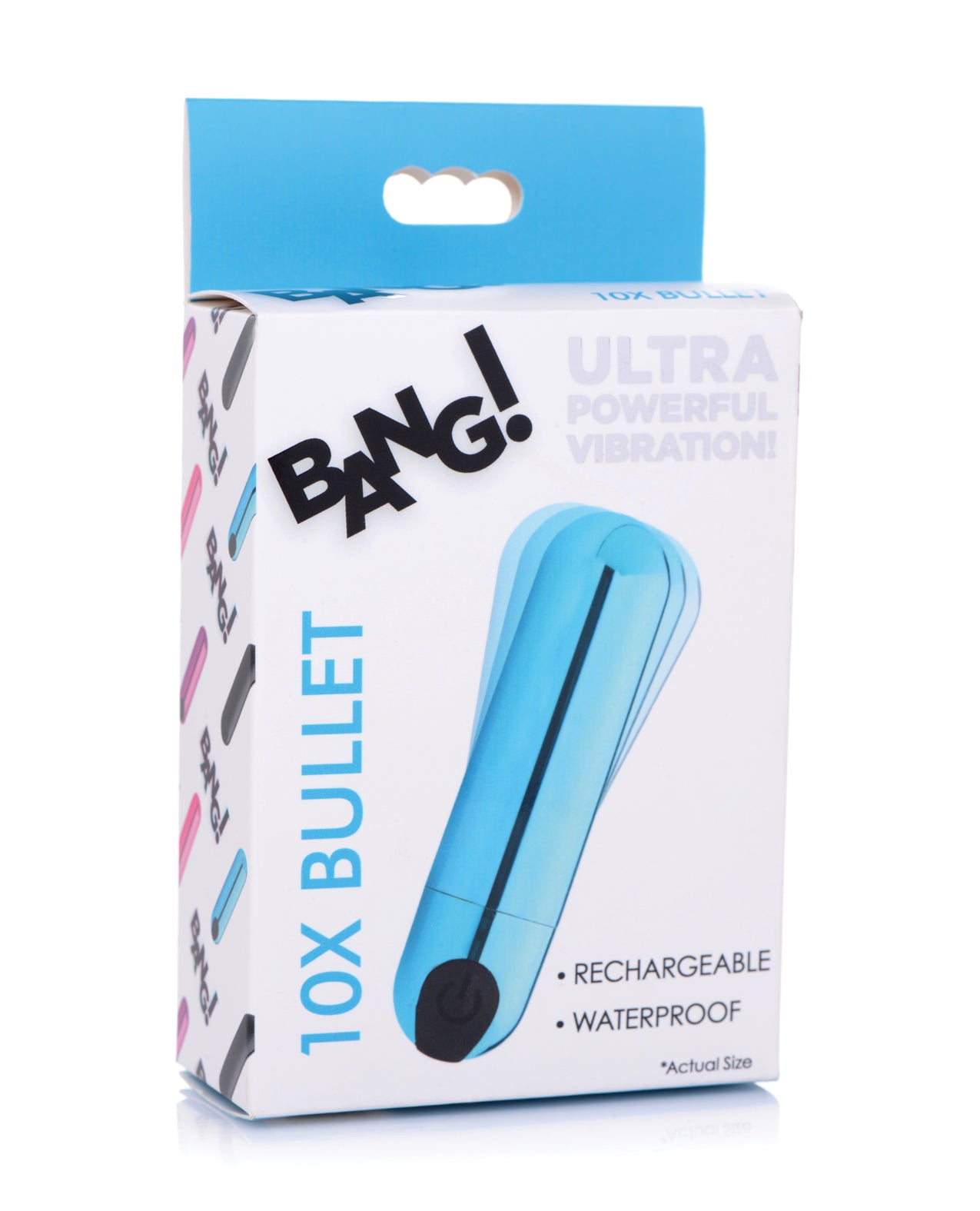 10X Powerful Rechargeable Bullet Vibrator - Metallic Blue Adult Toy for Women & Couples - Perfect for Solo Play & Partner Intimacy