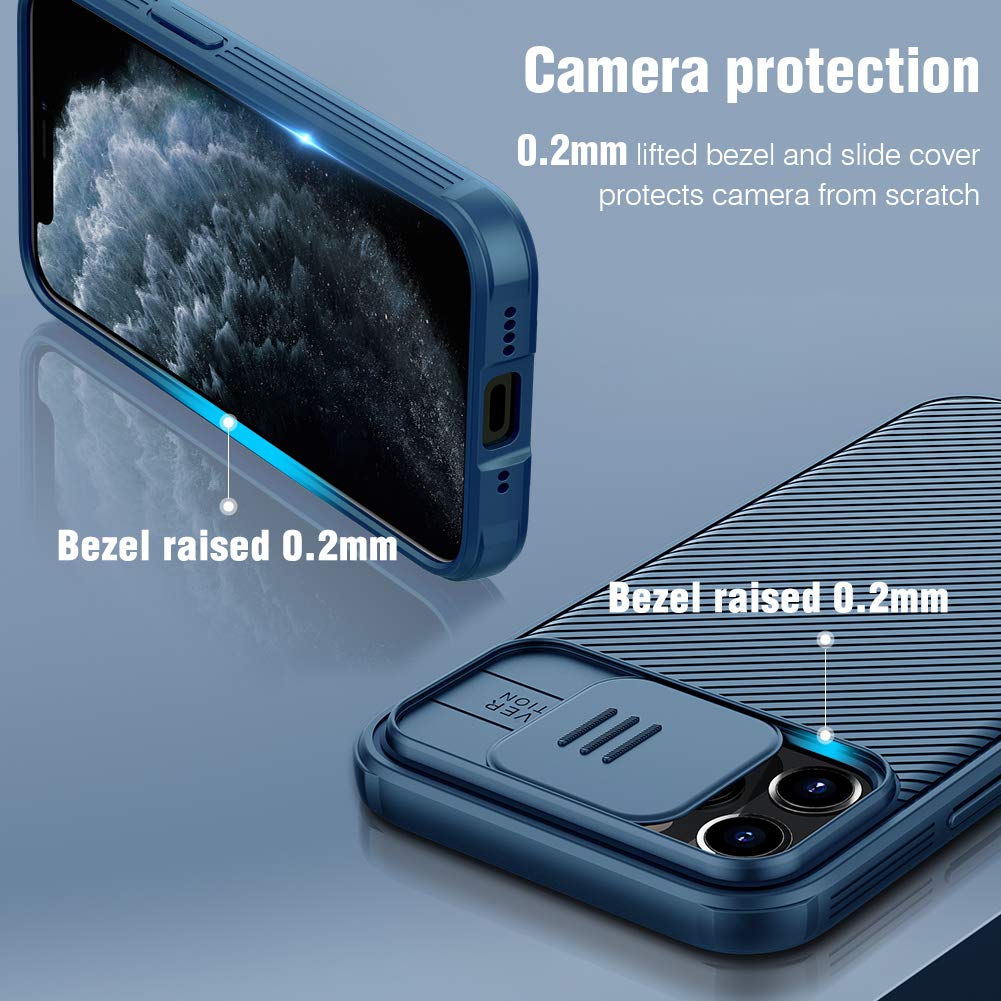 Nillkin CamShield iPhone 12 Pro Max Case (6.7 Inch) - Shockproof, Scratch-Resistant, Anti-Slip Protective Phone Cover with Camera Protection | Perfect for Outdoor Activities, Travel & Daily Use