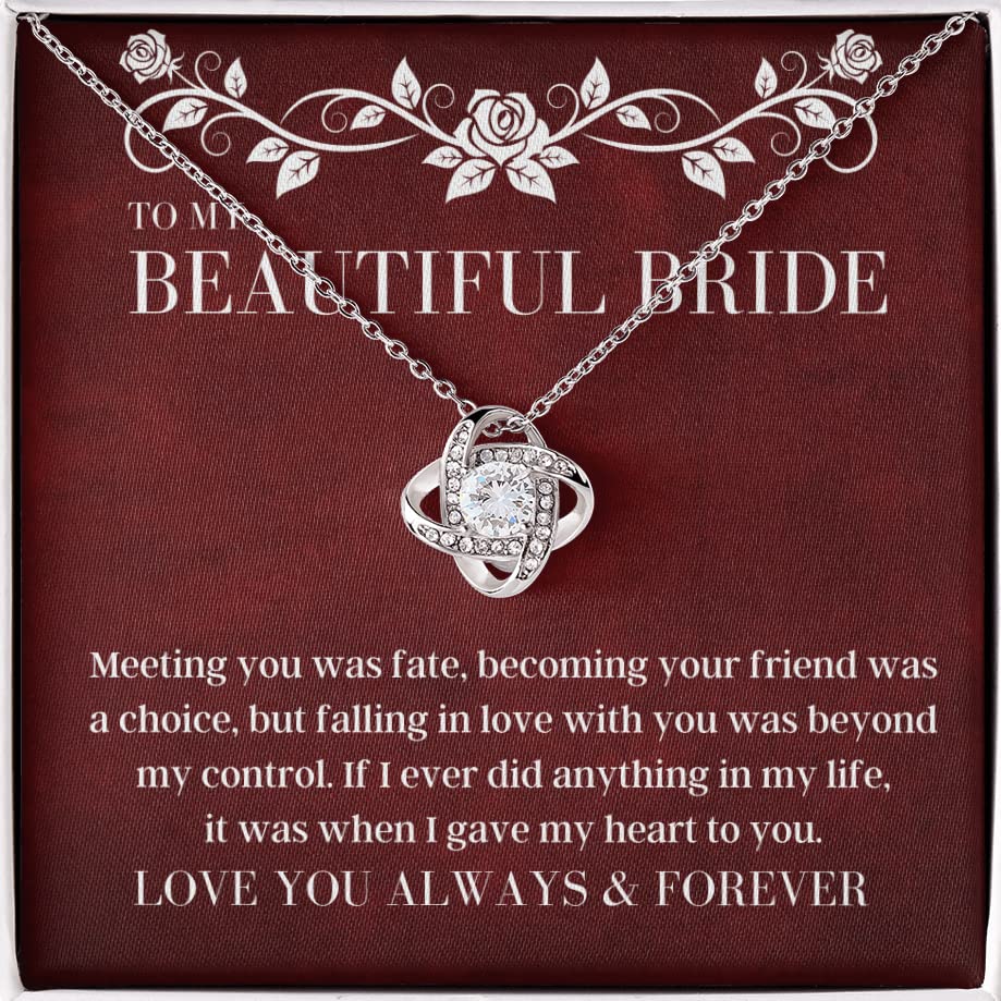 Elegant Wedding Day Necklace - Romantic Bride Gift from Groom, Sterling Silver Jewelry for Her | Perfect for Wedding Ceremony, Anniversary & Valentine's Day