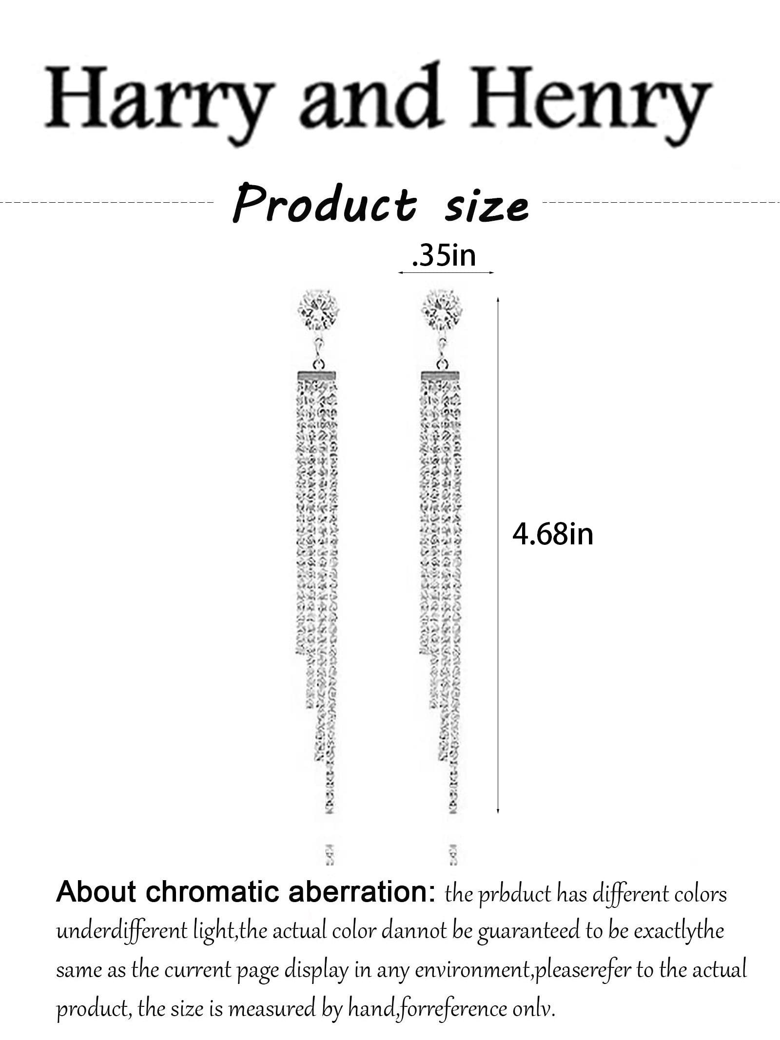 Sparkly Rhinestone Bow Dangle Earrings for Women - Trendy Silver Crystal Long Tassel Earrings | Perfect Christmas Gifts 2024 | Elegant for Parties, Weddings & Special Occasions