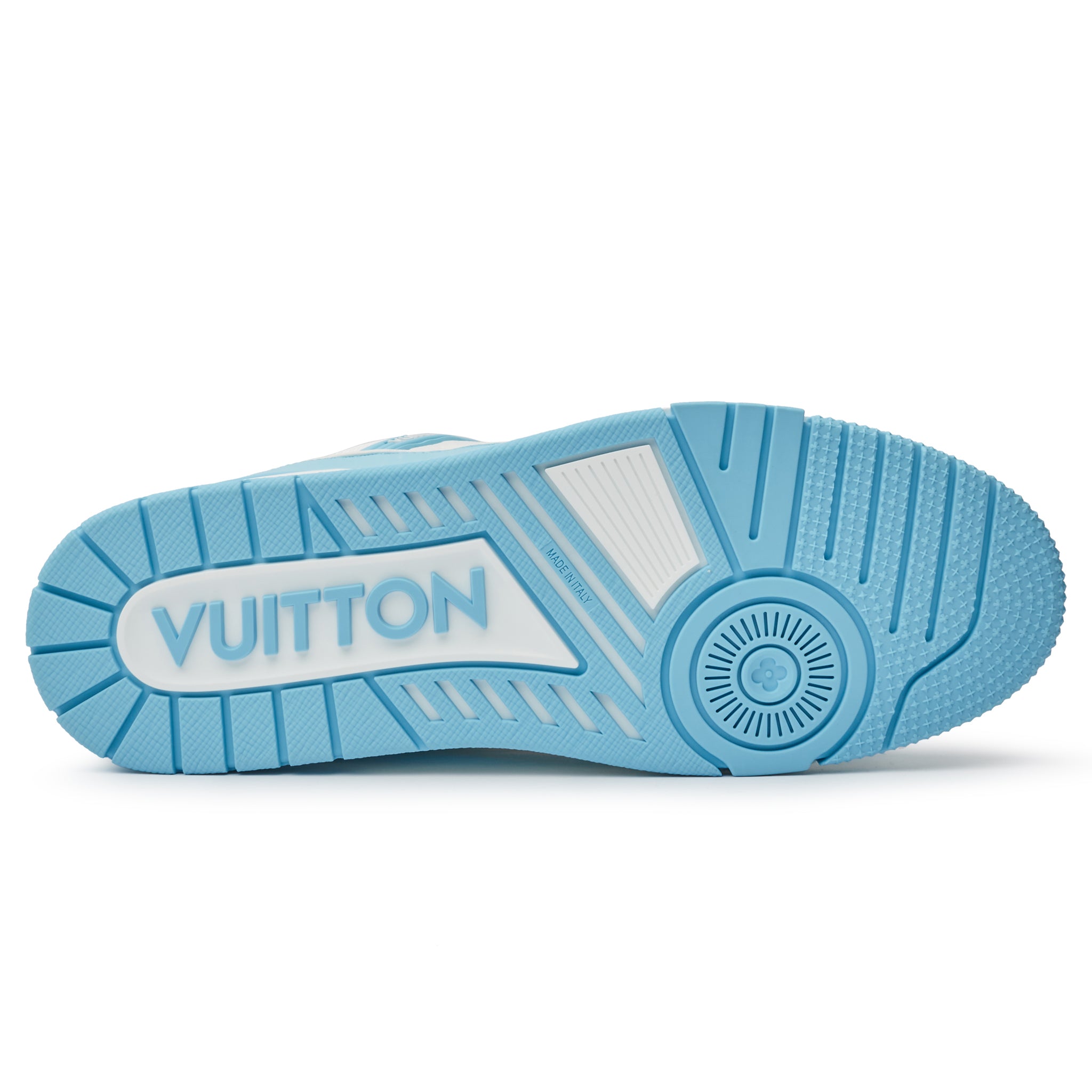 Authentic Louis Vuitton LV Monogram White & Sky Blue Sneakers - Luxury Casual Shoes for Men/Women | Perfect for Streetwear, Travel & Fashion Outfits