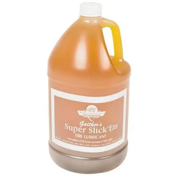 Gaither 1 Gallon Super Slick 'Em Tire Lubricant 12904 - Premium Tire Shine for Cars, Trucks & Motorcycles - Perfect for Auto Detailing & Tire Maintenance