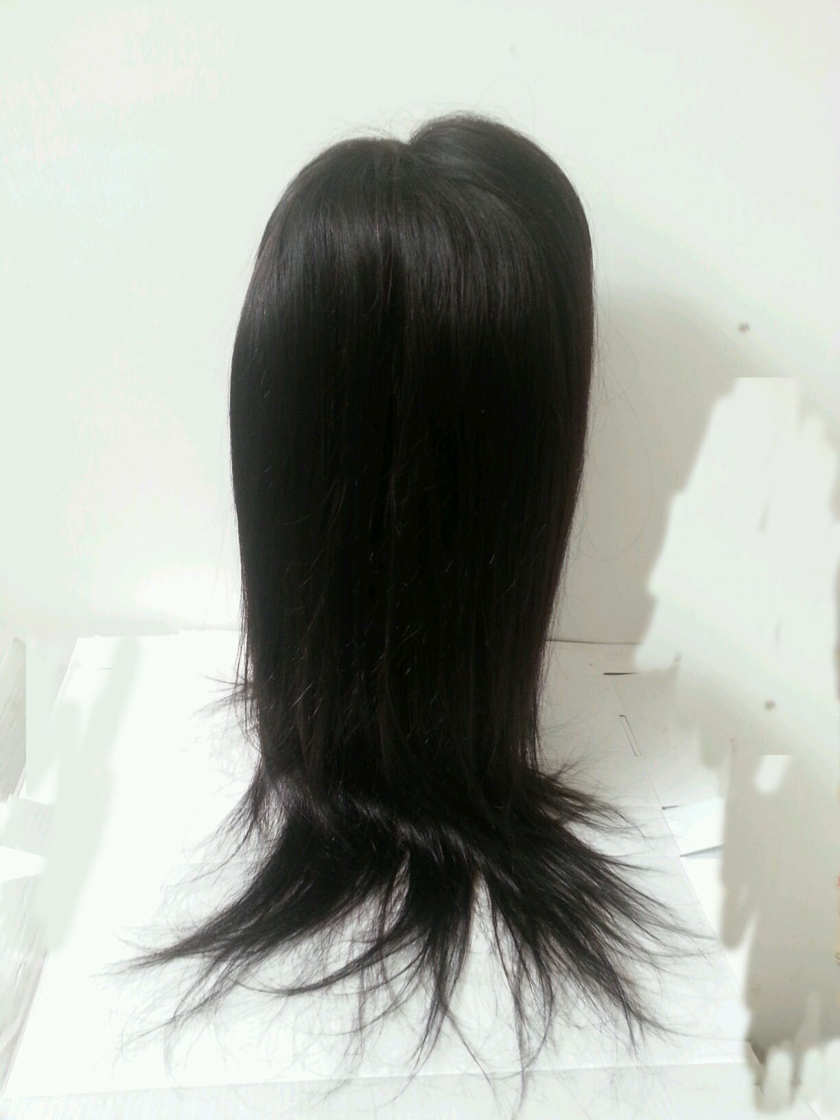 Brazilian Straight Silky Virgin Human Hair Lace Front Wig - 18 Inch Glueless Natural Black (Dyeable) for Everyday Wear, Parties & Special Occasions