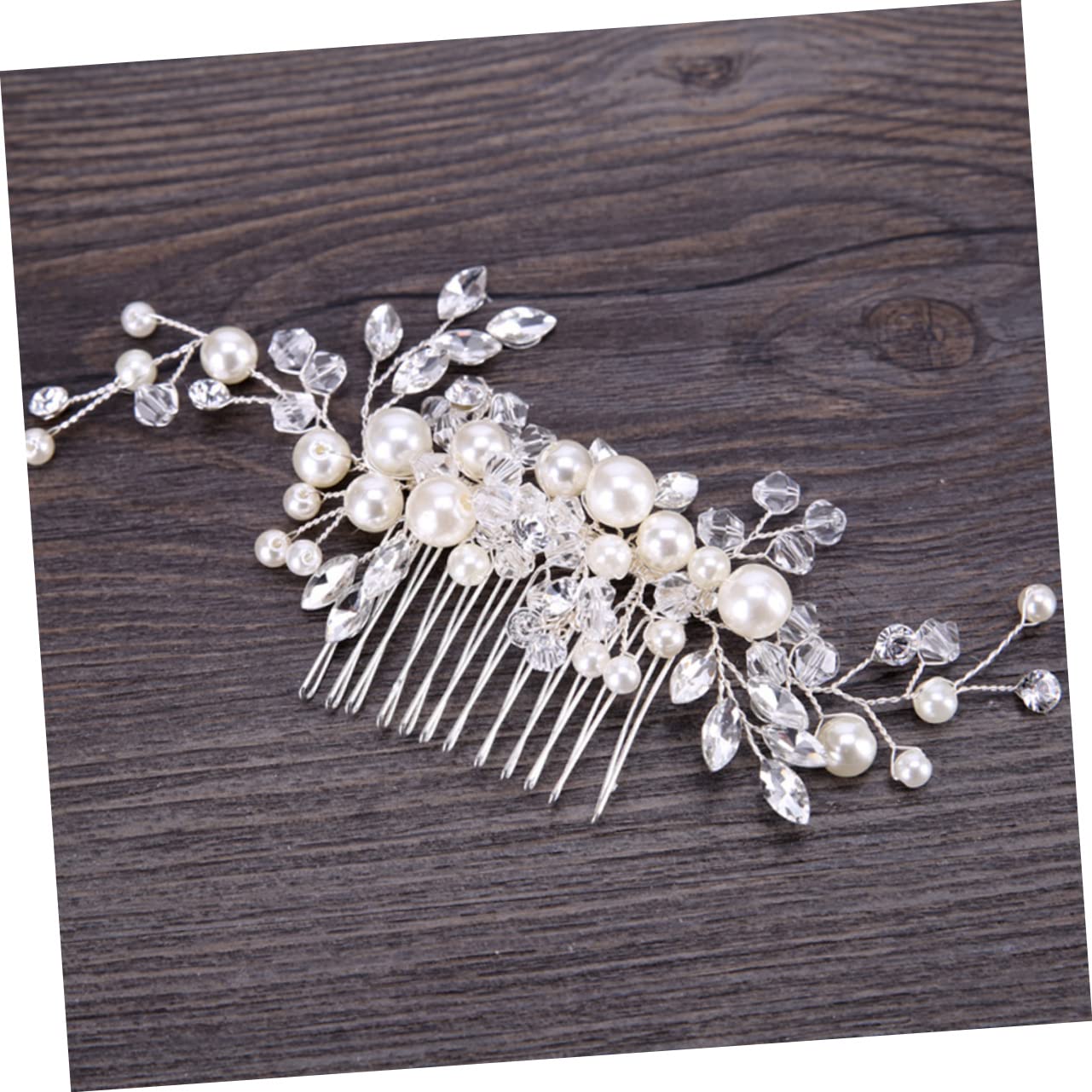 Minkissy Handmade Silver Crystal Bridal Hair Comb - Elegant Wedding Hair Accessories for Women | Perfect for Brides, Bridesmaids, and Special Occasions