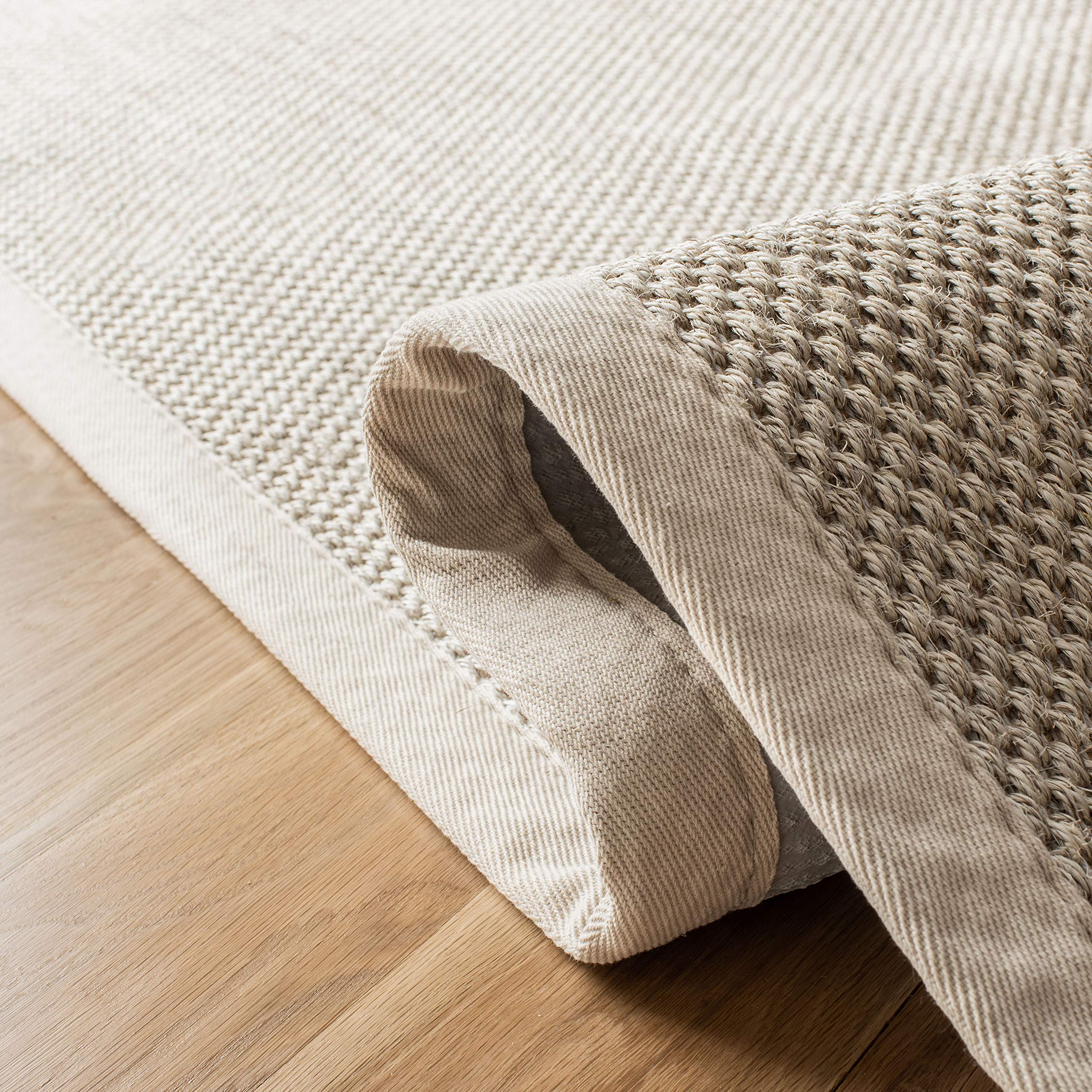 SAFAVIEH Natural Fiber Collection 11' Square Marble/Beige NF143C Border Sisal Area Rug - Perfect for Living Room, Dining Room & Bedroom Decor