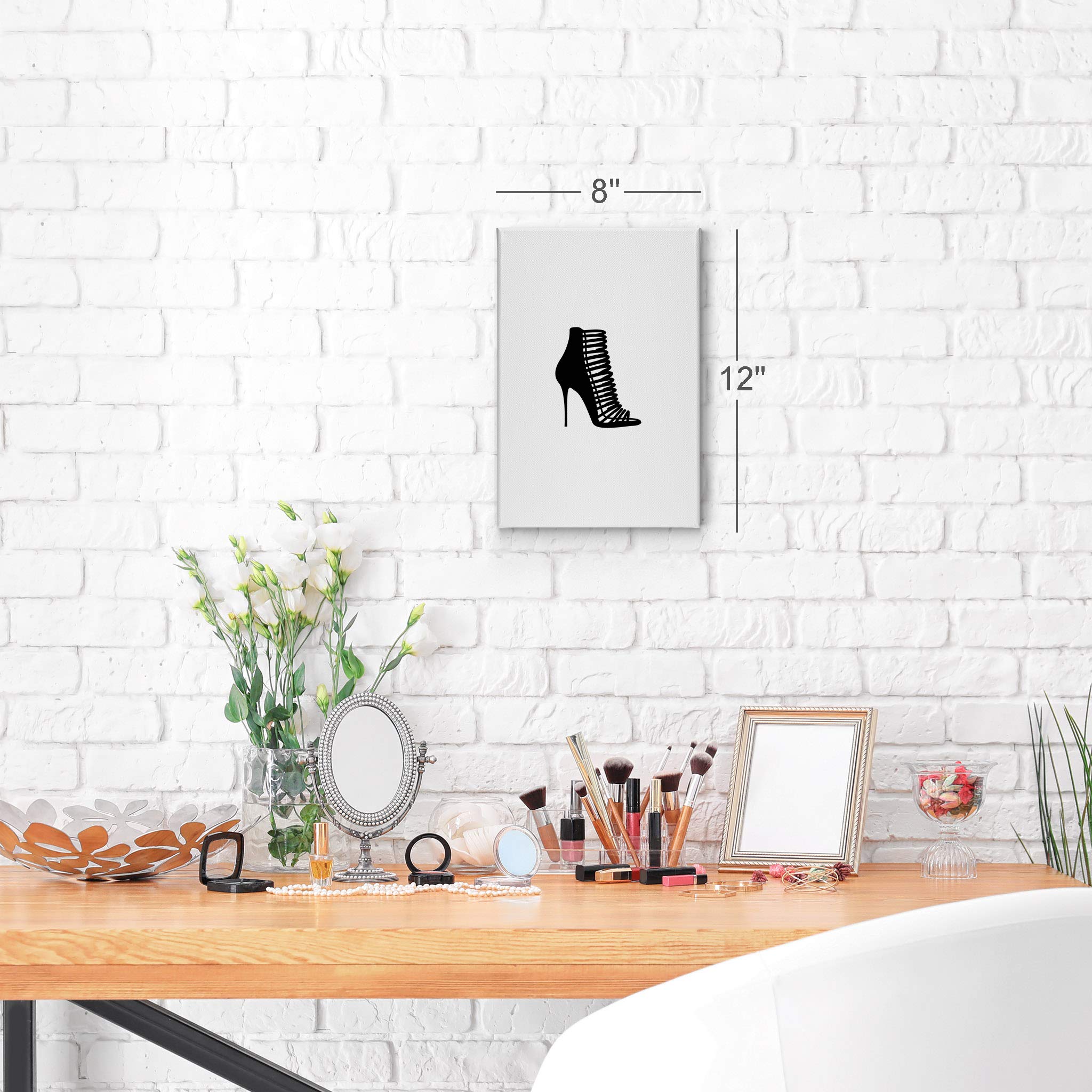 Sexy Woman High Heels Fashion Canvas Print - Modern Black & White Glam Wall Art for Office, Bathroom, Teen Girls Room, Women's Dorm, Bedroom & Living Room Decor - Ready to Hang 36x24 - Perfect for Home, Apartment & Gift Giving