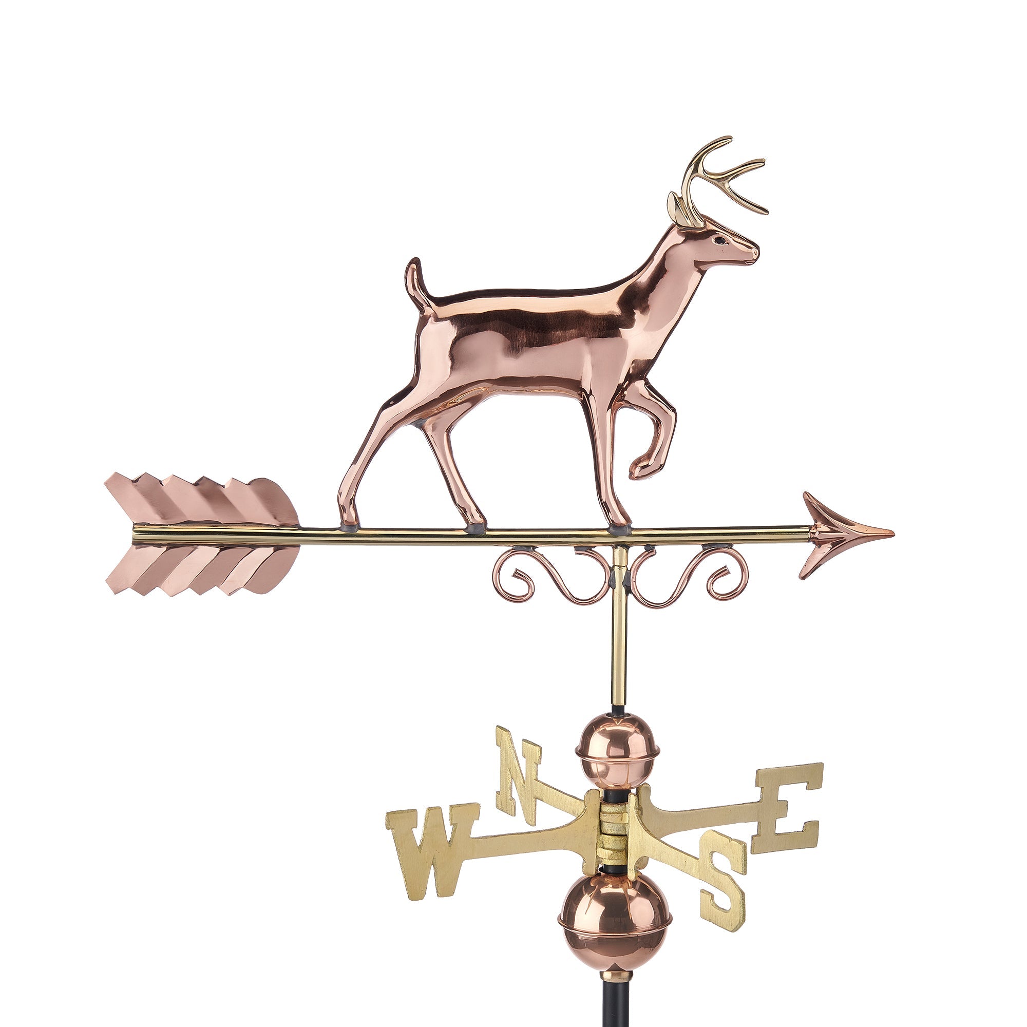 Proud Buck Weathervane - Handcrafted Metal Deer Weather Vane for Roof, Garden & Barn Decor | Rustic Outdoor Home & Farmhouse Decoration