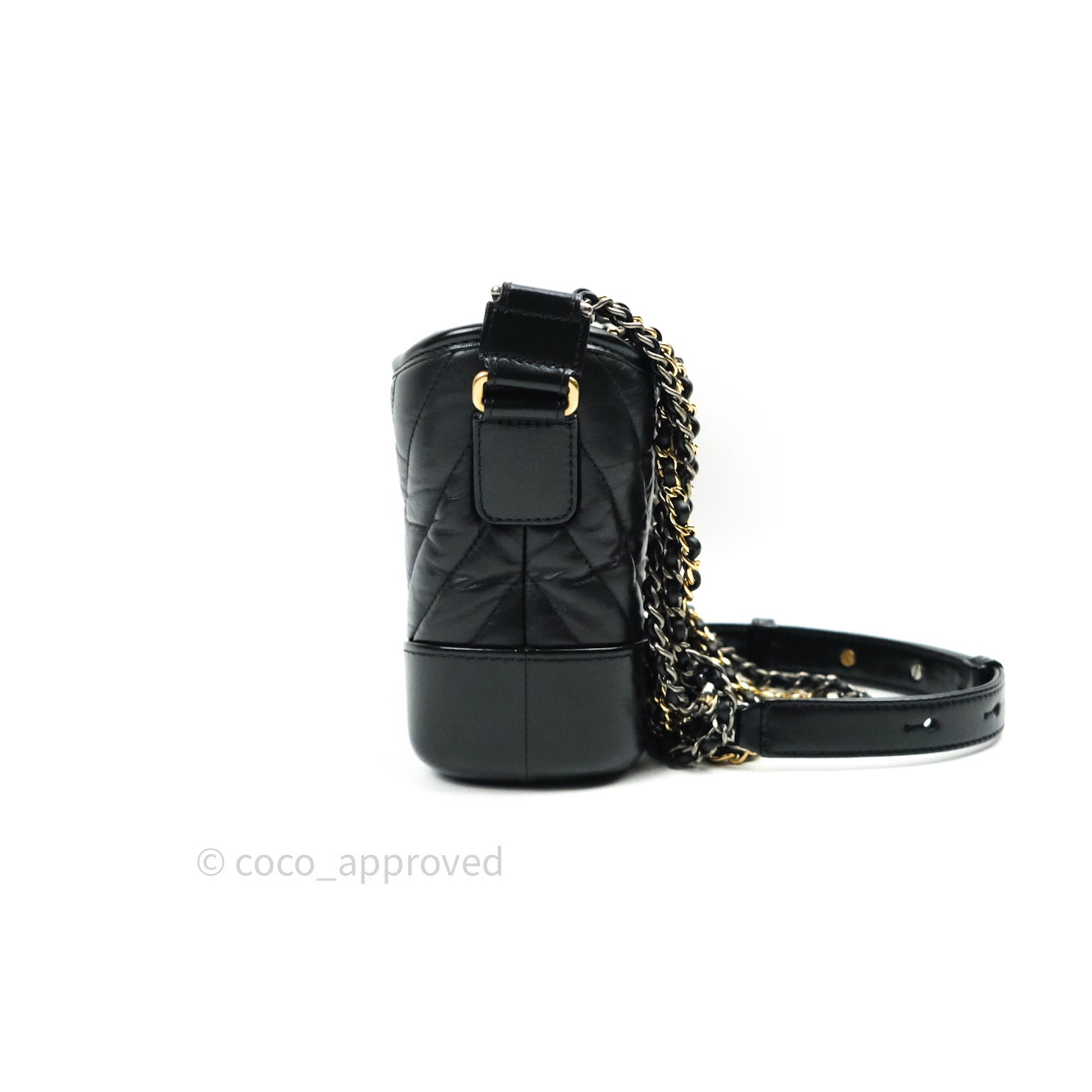 Chanel Small Gabrielle Hobo Bag in Black Calfskin with Chevron Pattern & Mixed Hardware - Luxury Crossbody Purse for Women, Perfect for Date Night & Evening Events