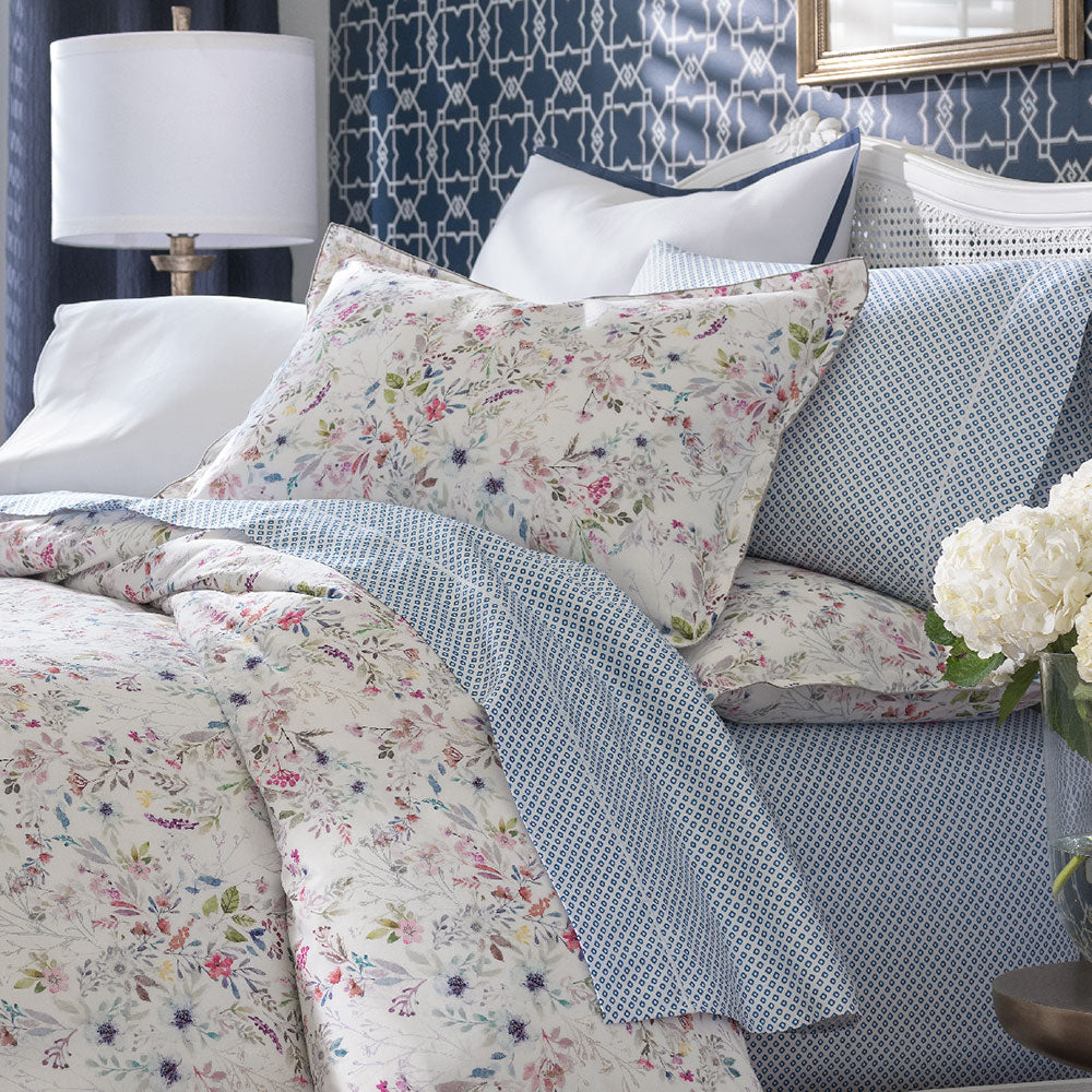 Emma Printed Sateen Pillowcases - Soft & Luxurious Bedding Set for Side Sleepers - Perfect for Master Bedroom, Guest Room & Home Decor