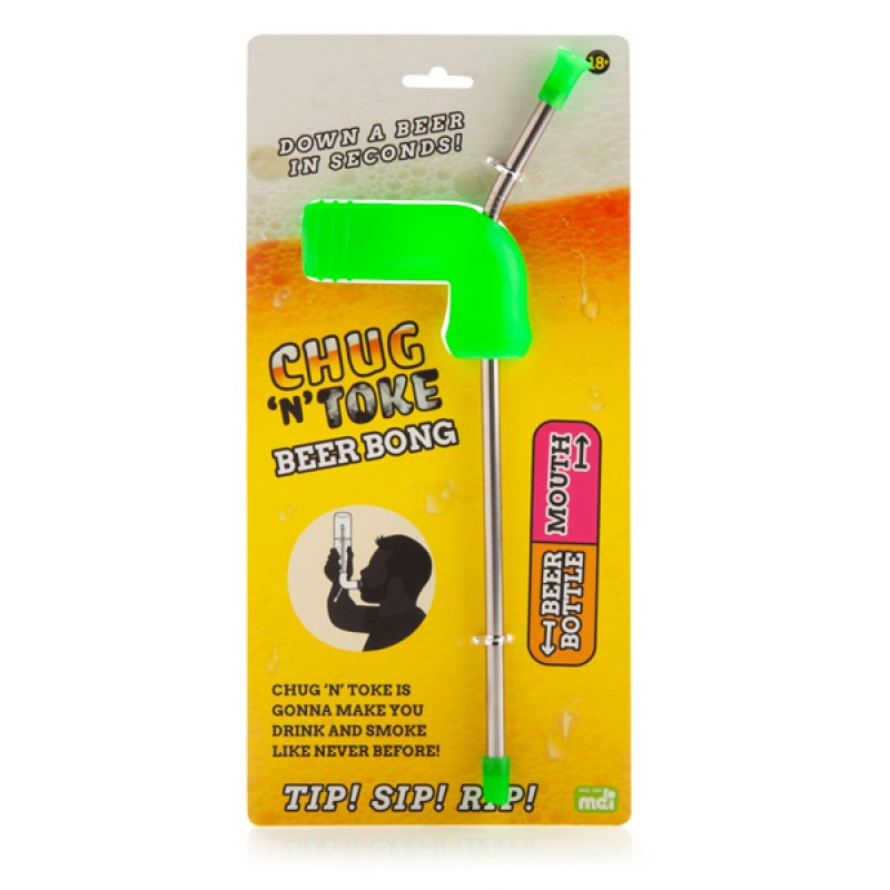 Chug 'N' Toke Beer Bong - Premium Party Drinking Funnel for Beer Chugging & Social Gatherings - Perfect for College Parties, Tailgates & Festivals