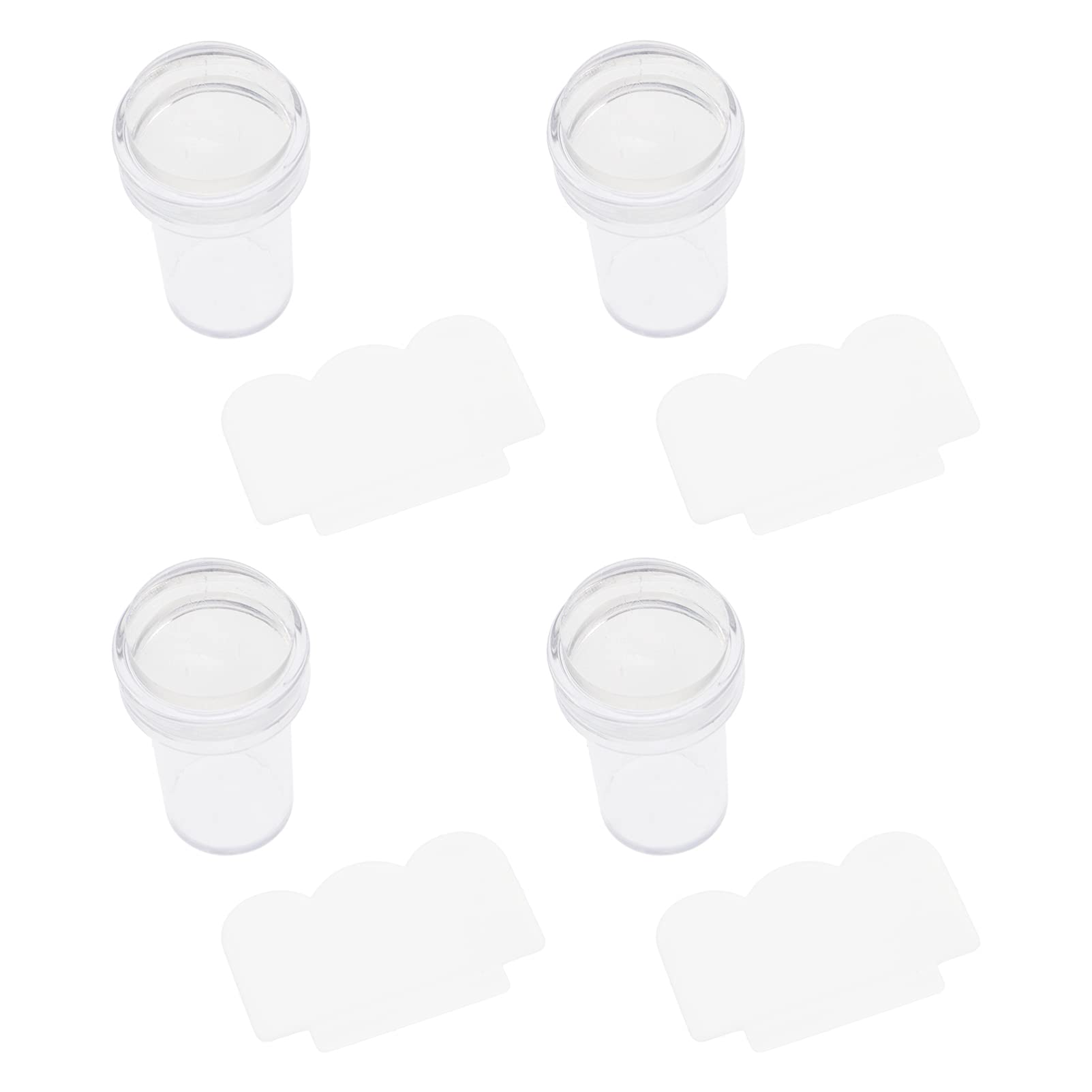 LALAFINA 12 Pcs Nail Stamp Kit with Clear Gel & Steel Plates - Professional Nail Art Tools for Kids & Adults - Perfect for French Manicure, DIY Nail Designs & Home Salon Use