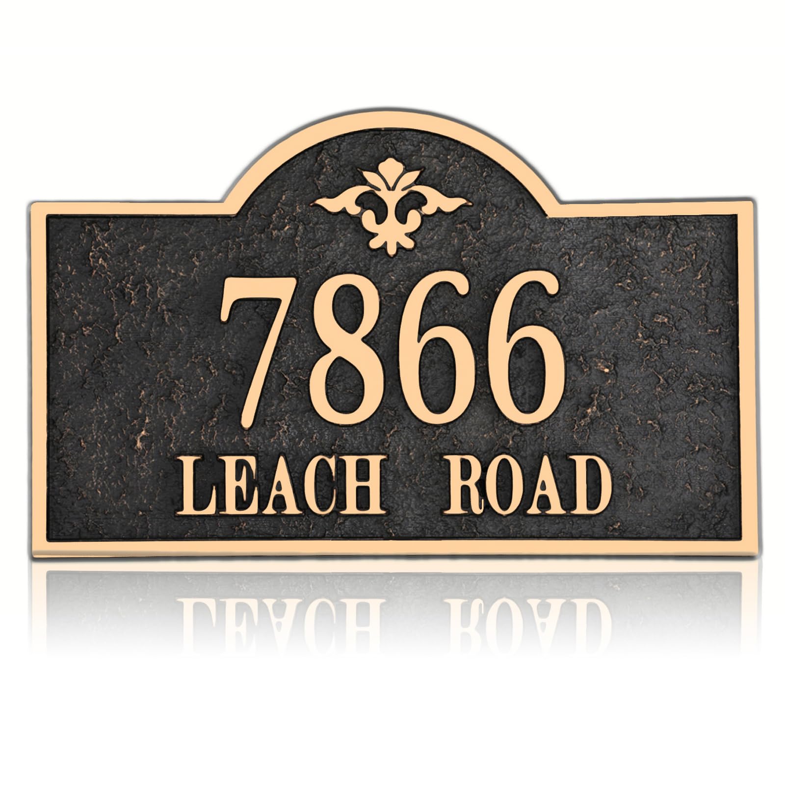 Personalized Metal Address Plaque - 1/4