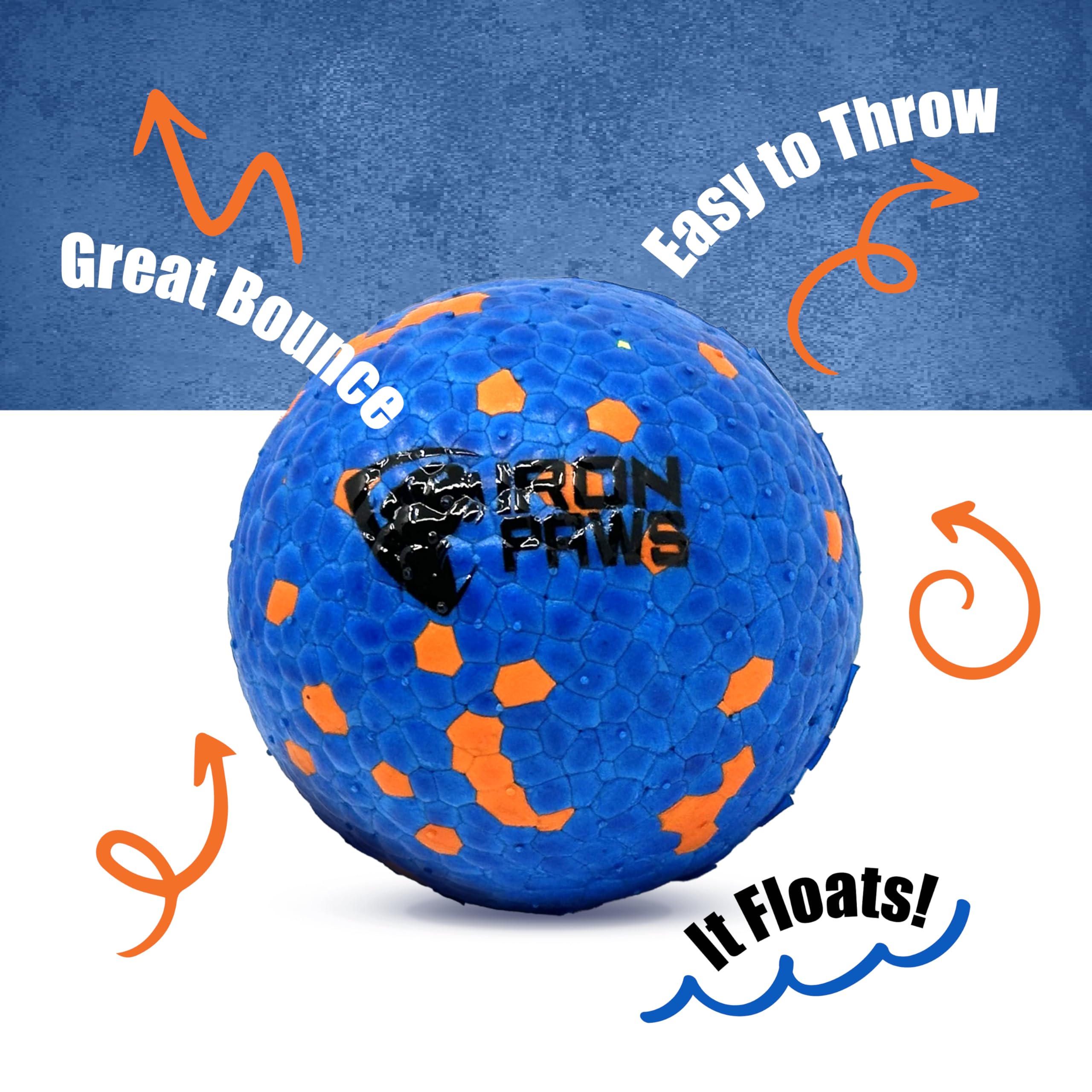 Indestructible Dog Ball - Durable Chew Toy for Aggressive Chewers, Blue Tough Rubber Dog Toy for Fetch, Indoor & Outdoor Play - Perfect for Training, Exercise & Playtime with Large Breed Dogs