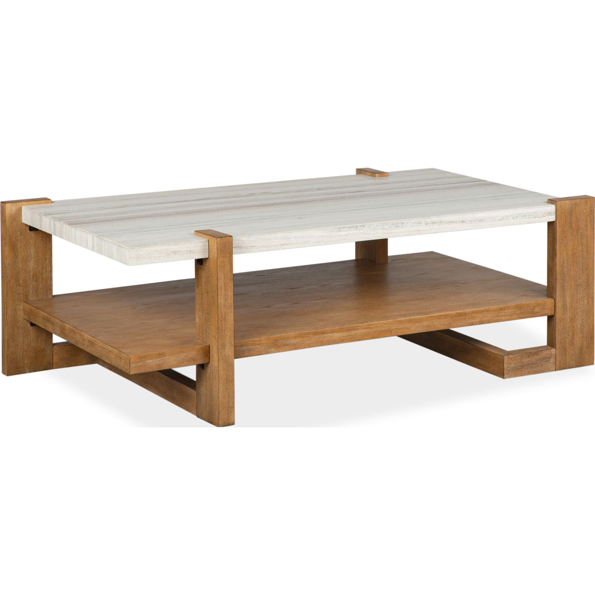 Carrington Coffee Table in Honey Wheat Finish - Stylish and Durable Living Room Furniture for Home Decor