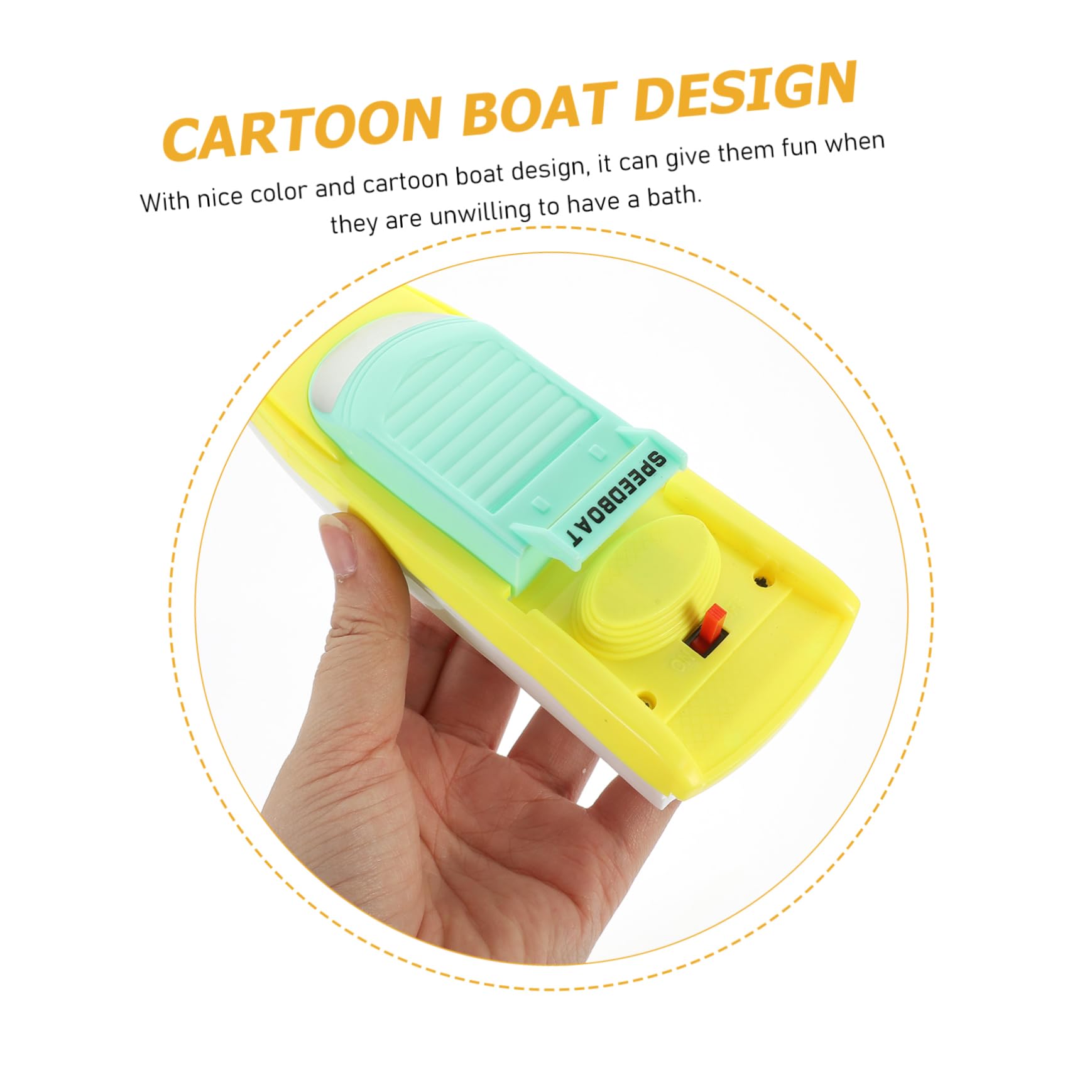 FAVOMOTO 4 Pack Bath Speed Boat Toys - Waterproof Plastic Bathtub Boats for Kids, Fun Shower & Pool Floating Toys for Toddlers - Perfect for Bathtime Play, Swimming Pool Games and Outdoor Water Activities