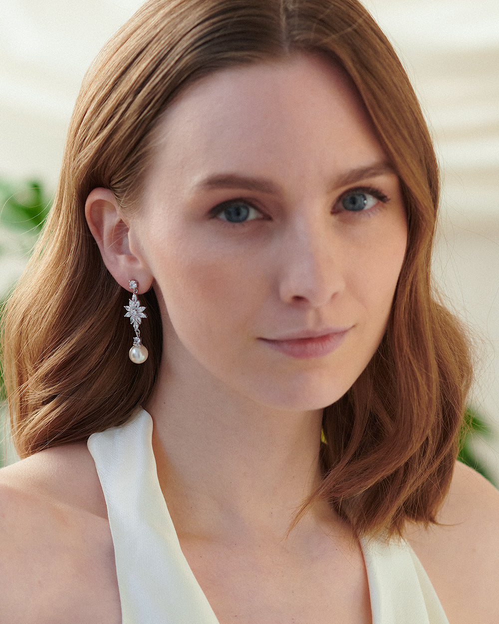Elegant Amina Pearl Earrings for Women - 14K Gold Plated Freshwater Pearl Studs | Perfect for Weddings, Parties & Everyday Wear