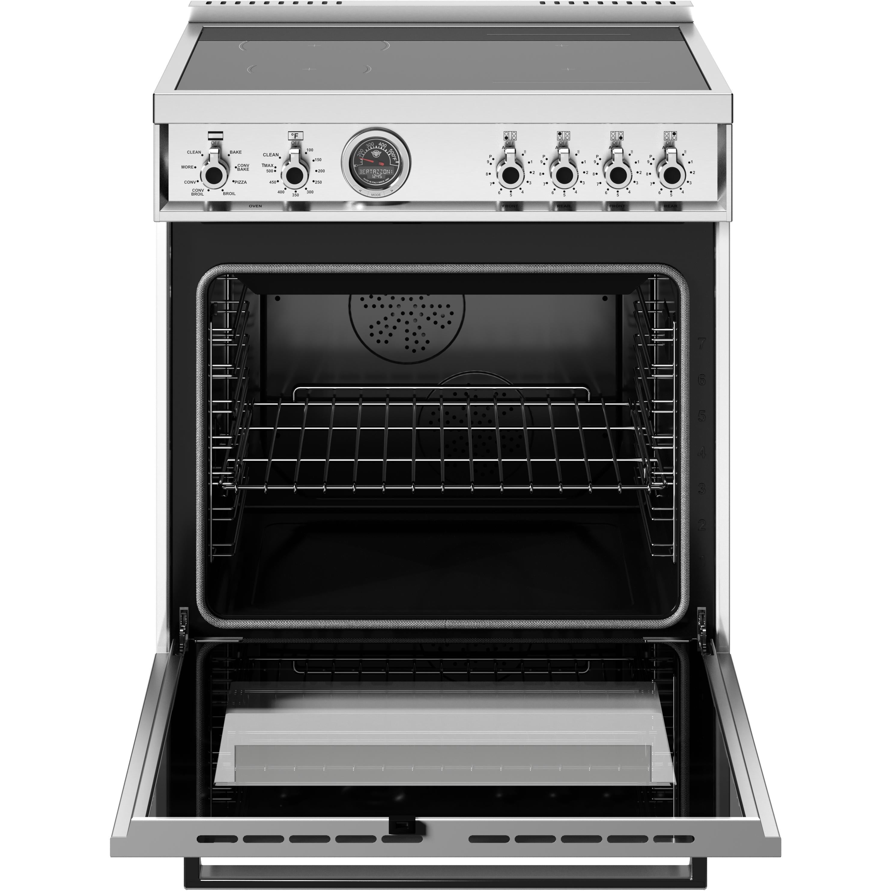 Bertazzoni PRO304IFEPBIT 30-Inch Freestanding Induction Range - Professional Grade Stainless Steel Cooktop for Modern Kitchens | Perfect for Home Chefs & Gourmet Cooking