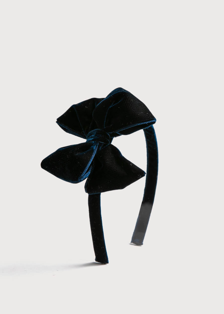 Navy Blue Velvet Hair Band for Women - Soft & Comfortable Headband for Everyday Wear, Workouts, and Special Occasions