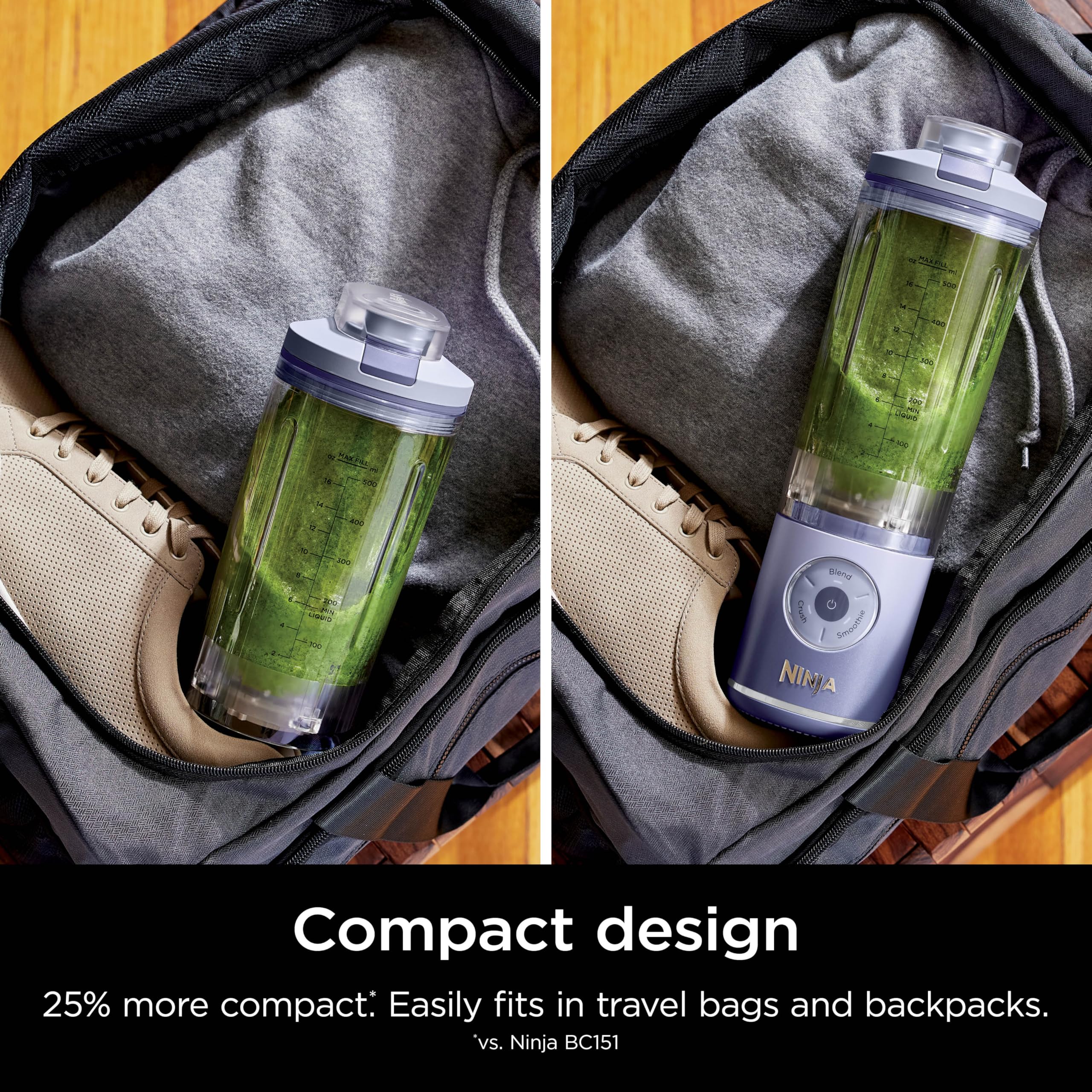 Ninja Blast Max Portable Blender - 22oz Cordless Personal Blender with Twist & Go Technology, 3 Blending Programs, Ice Crush & Smoothie Maker, Leakproof & Dishwasher Safe (Lavender) - Perfect for Smoothies, Protein Shakes & On-the-Go Blending at Home, Gym or Office