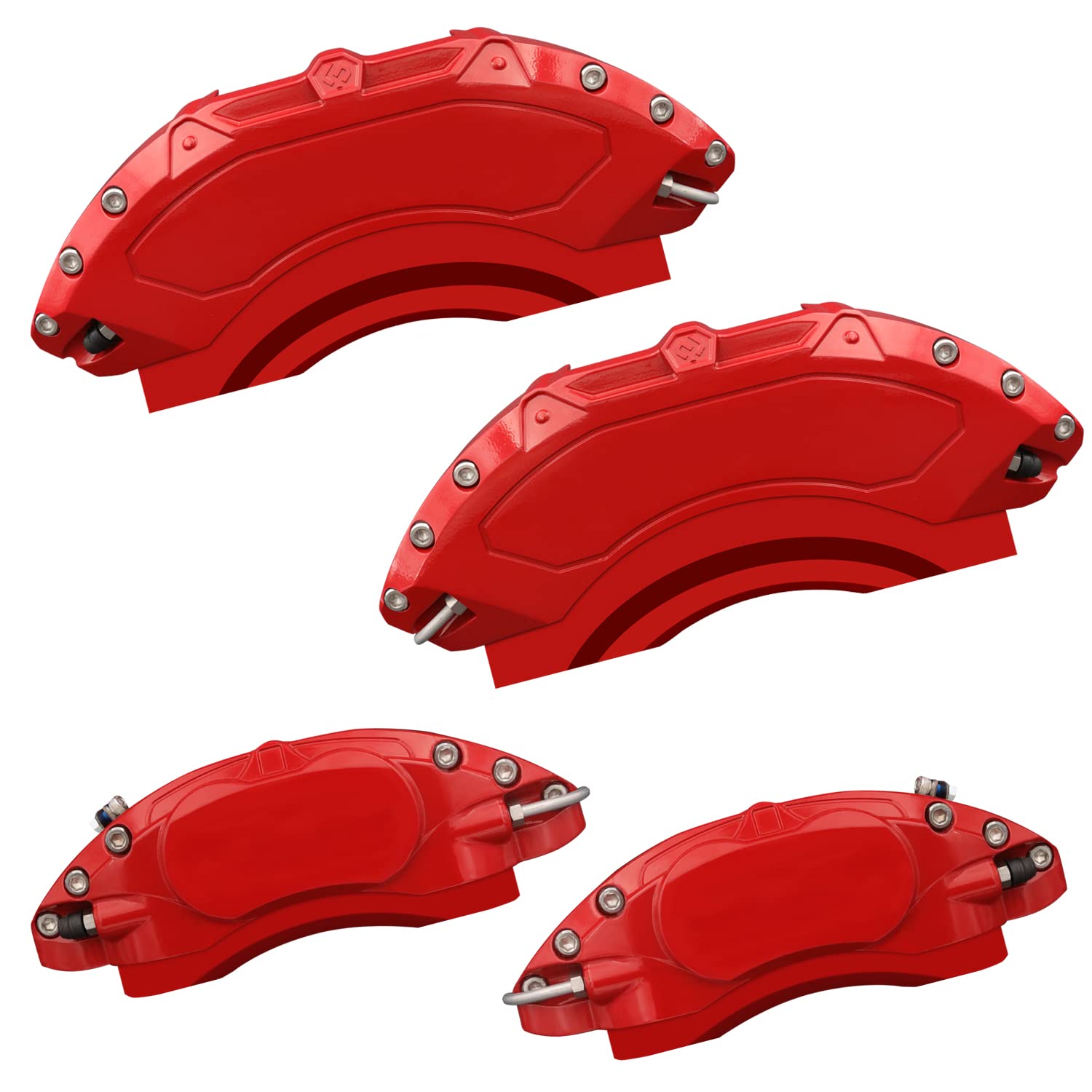 AOOA Red Brake Caliper Covers for 2014-2019 Toyota Highlander - Set of 4 - High-Performance Car Accessories for Enhanced Style & Protection (Perfect for Car Enthusiasts & Auto Shows)