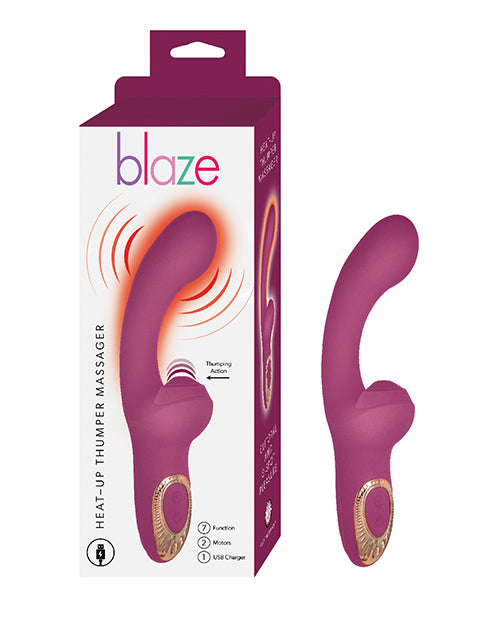 Blaze Heat Up Thumper Massager for Muscle Pain Relief - Electric Deep Tissue Massage for Back, Neck & Shoulders - Perfect for Home, Office & Gym Use