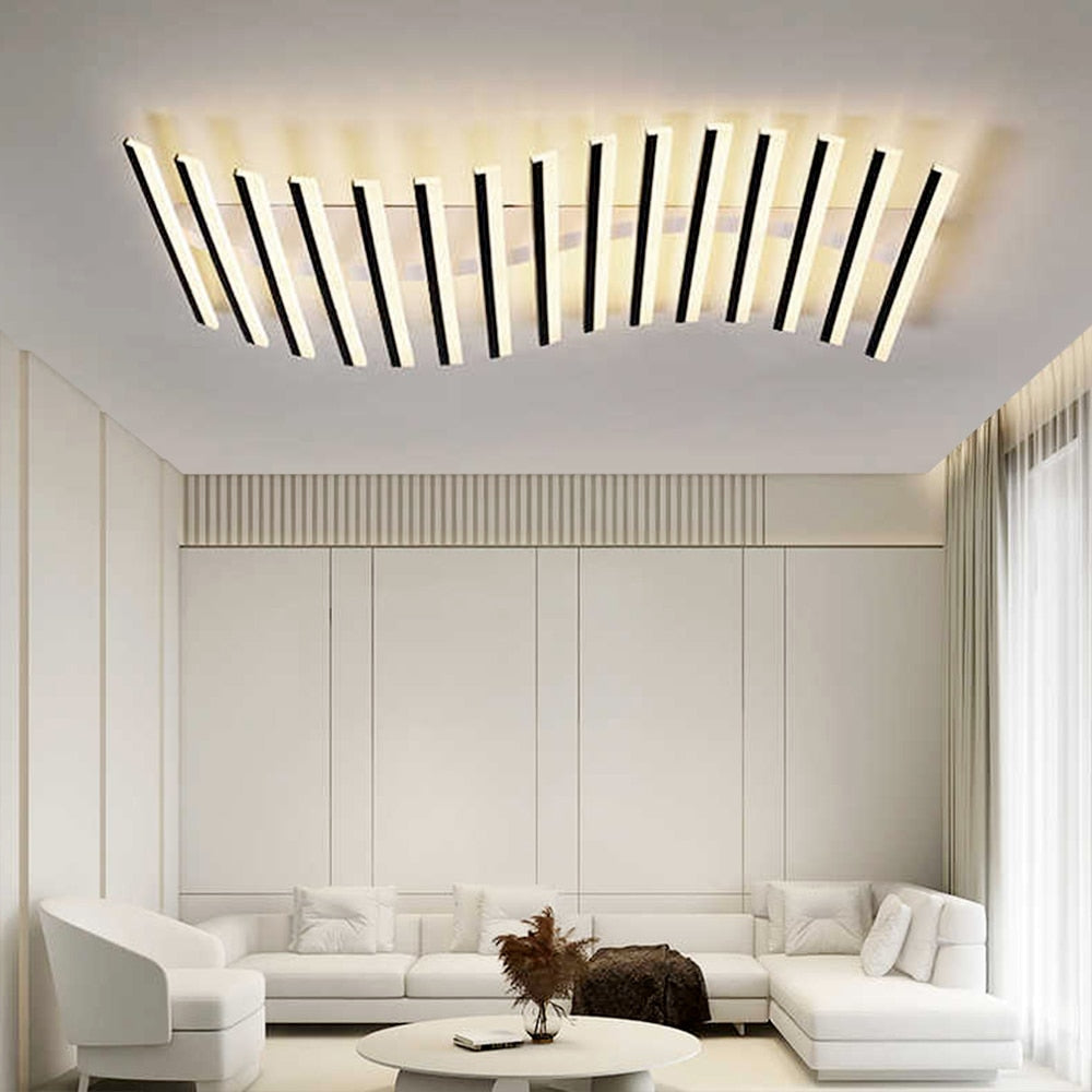 Modern LED Chandelier Ceiling Light Fixture - Crystal Pendant Lighting for Dining Room, Bedroom, Living Room - Energy Efficient Dimmable Hanging Lamp for Home Decor