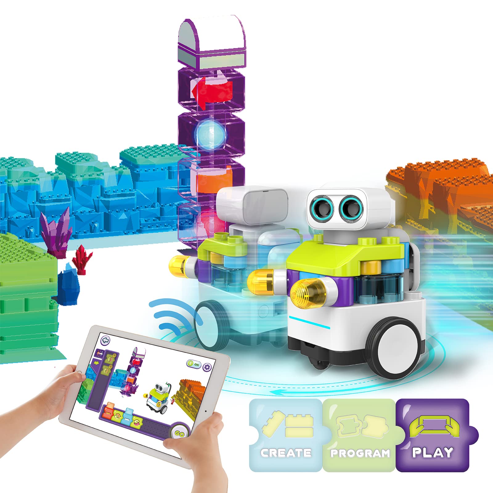 BOTZEES Classic Plus Coding Robots for Kids - Remote Control STEM Learning Toy, 8-in-1 Programmable Robot with AR Technology for Ages 4+ | Compatible with iOS, Android & Kindle Fire | Perfect for Homeschooling, Classroom Activities & Birthday Gifts