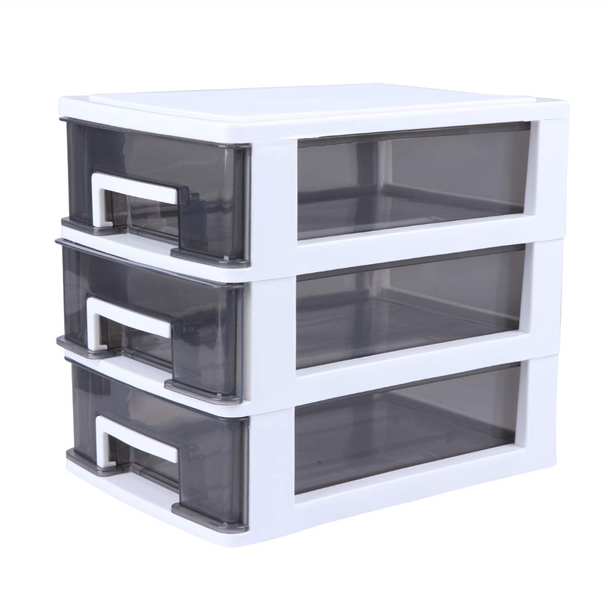 2-Tier Portable Drawer Organizer Shelf - 13x21.5cm Storage Cabinet for Office, Bedroom & Home - Space-Saving Storage Box & Rack for Clothes, Accessories & Household Items