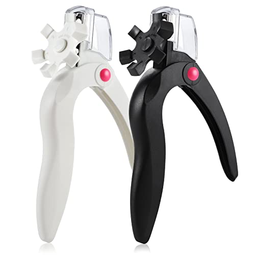 Professional Acrylic False Nail Clippers - Black & White Nail Tip Cutter for Manicure & Acrylic Nails | Perfect for Salon, Home Use & DIY Nail Art
