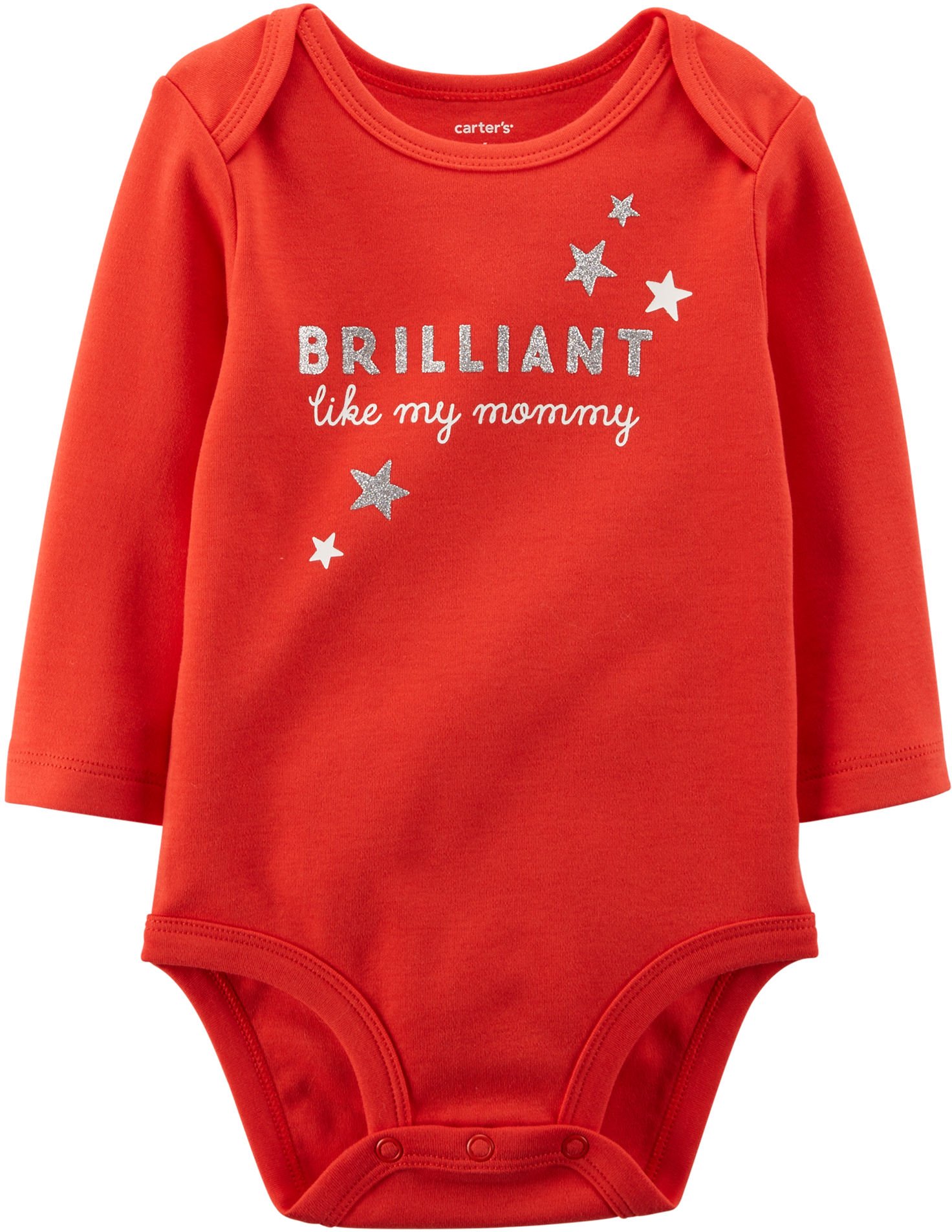 Carter's Baby Girls' Brilliant Short Sleeve Bodysuit - Red, 3 Months | Soft Cotton Onesie for Newborns & Infants | Perfect for Playtime, Photos & Everyday Wear