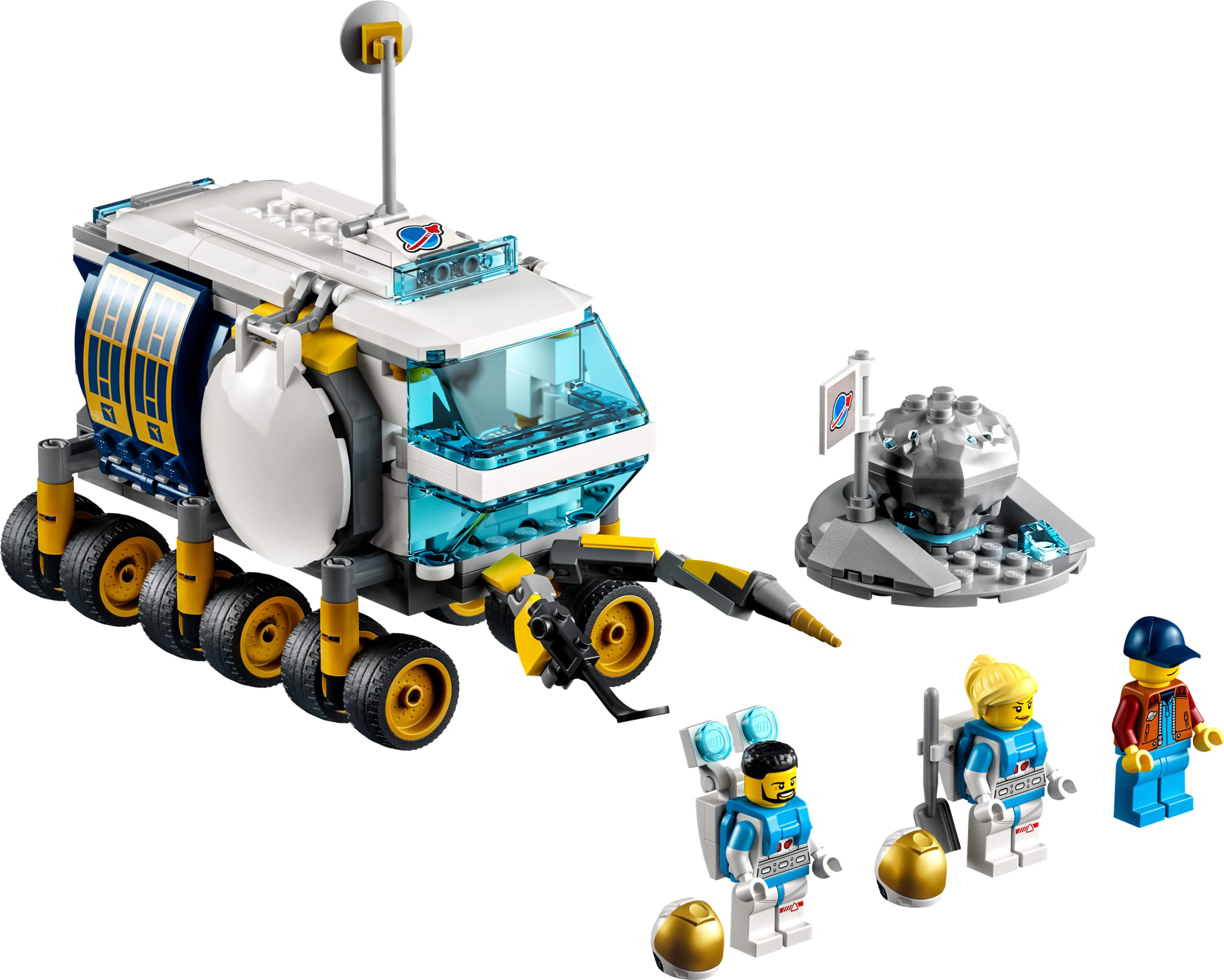 LEGO 60348 City Lunar Exploration Vehicle | NASA-Inspired Space Toys for Kids Ages 6+ | Astronaut Minifigures | STEM Learning & Imaginative Play