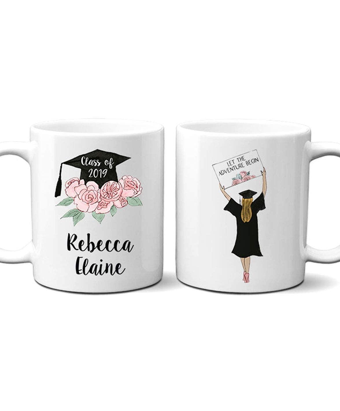 **Personalized Class of 2019 Graduation Mug - Unique Gift for Daughter, Friend or College Student - Perfect for Graduation Parties, Farewells & Dorm Decor**    *(Use Case: Celebrate achievements, farewells, or college send-offs with this custom mug—ideal for coffee, tea, or dorm room decor!)*
