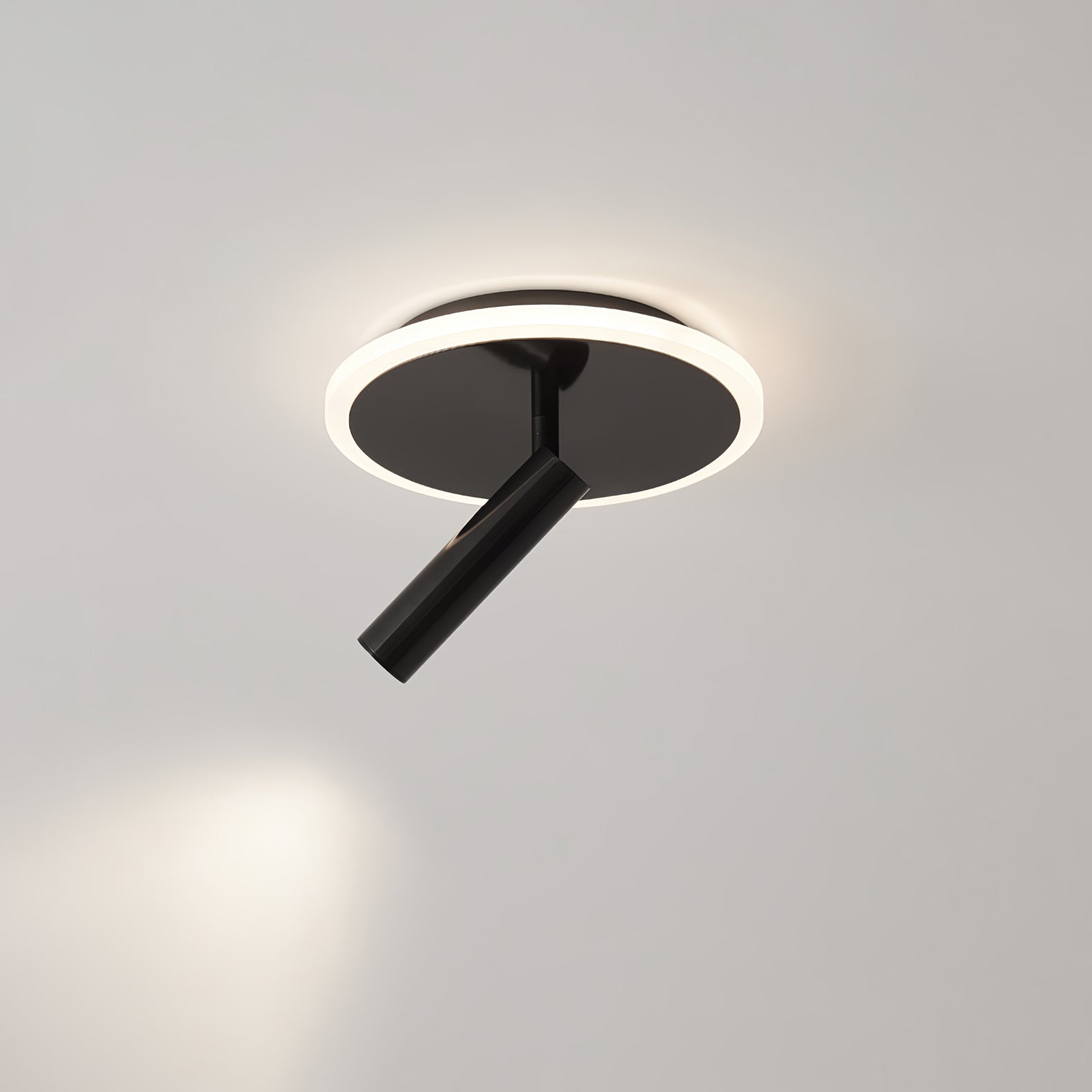 Modern Circle Spotlight Ceiling Lamp - Adjustable LED Recessed Lighting Fixture for Living Room, Bedroom & Kitchen | Dimmable Ambient & Task Lighting for Home Decor