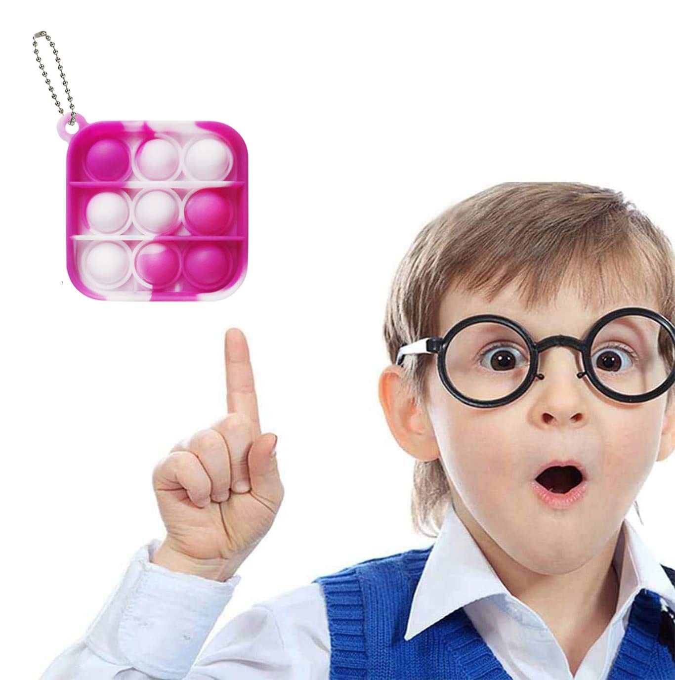 12 Pack Mini Pop Bubble Fidget Sensory Toys - Bulk Stress Relief Toys for Kids & Adults - Perfect for Party Favors, Classroom Prizes, Easter Baskets, Christmas Stockings & Valentine Gifts - Great for Anxiety Relief, Focus & Sensory Play