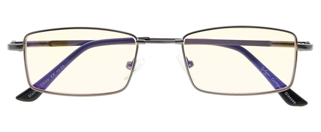 Blue Light Blocking Reading Glasses for Women & Men - Anti Eye Strain Computer Glasses with Bendable Bridge - Perfect for Office Work, Gaming & Screen Time