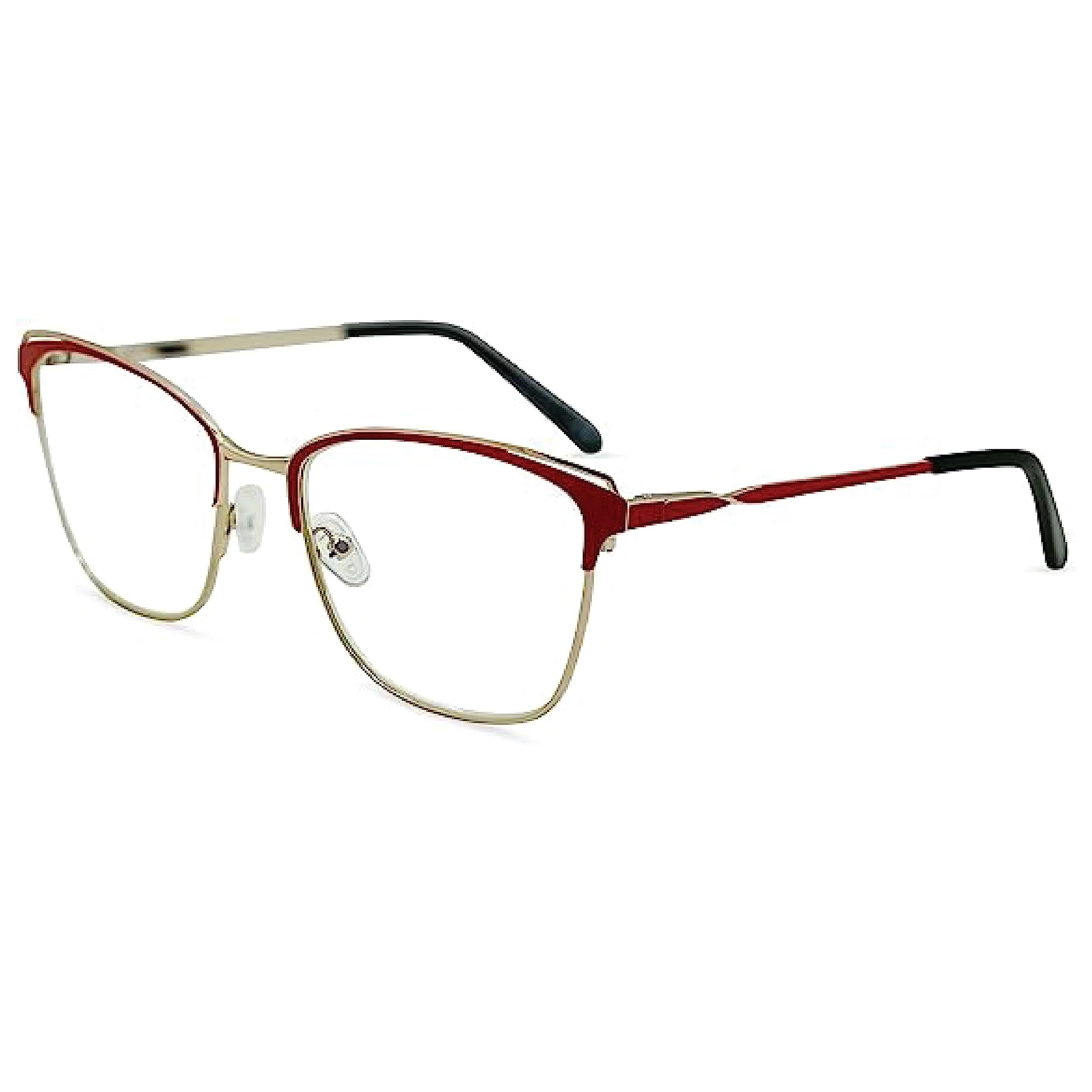 Blue Light Blocking Glasses for Computer & Reading - Anti Eye Strain Classic Browline Frame with Aspheric Lens | Perfect for Office Work, Screen Time & Book Lovers
