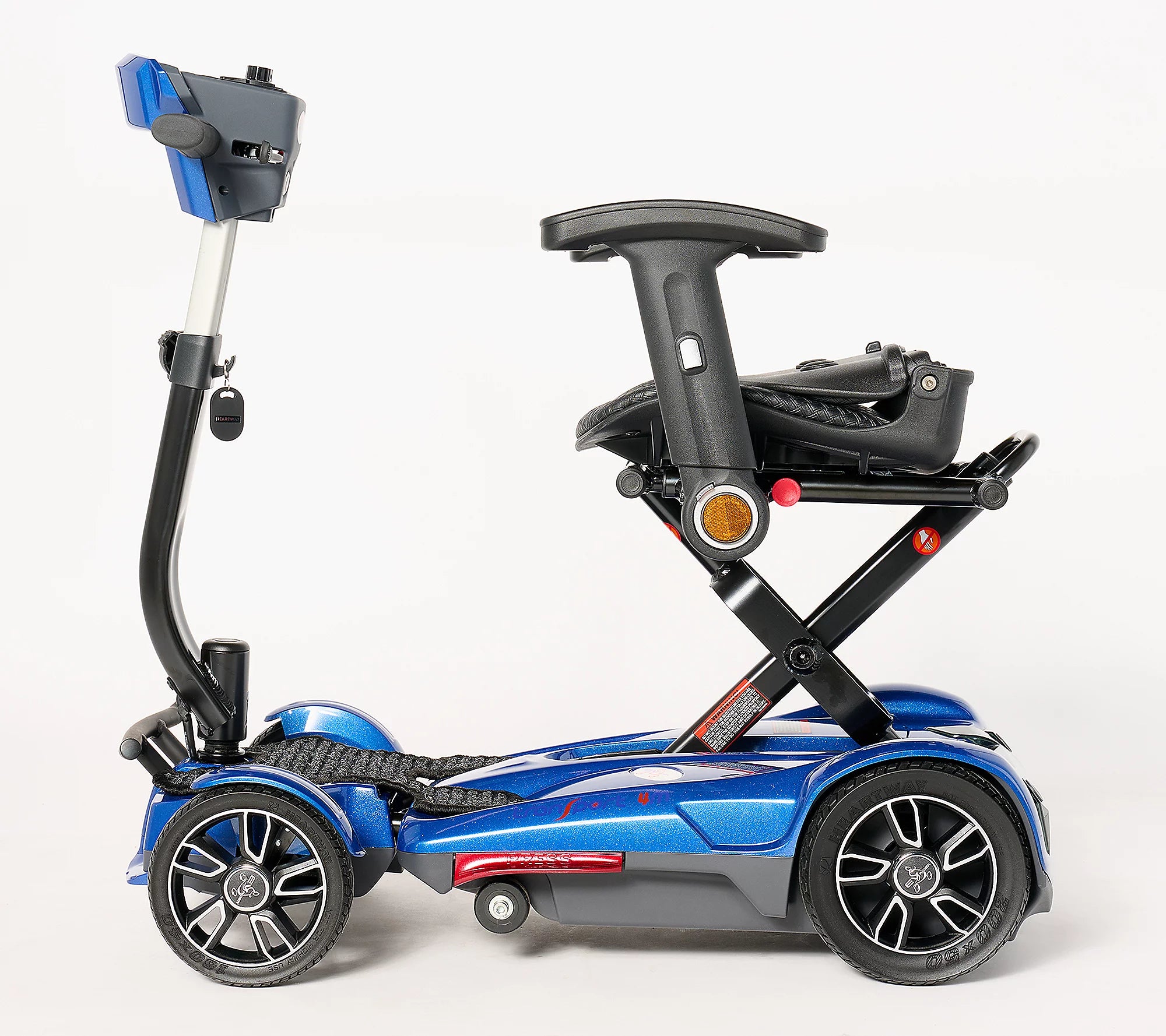 EV Rider Transport 4M Foldable Mobility Scooter - 4 Wheel Electric Scooter for Adults & Seniors - 250 lbs Weight Capacity - 24V 10Ah Li-Ion Battery - 3.7 MPH Speed - 7 Miles Range - Ideal for Indoor/Outdoor Use, Shopping, Travel & Daily Commuting (Model S19FM)