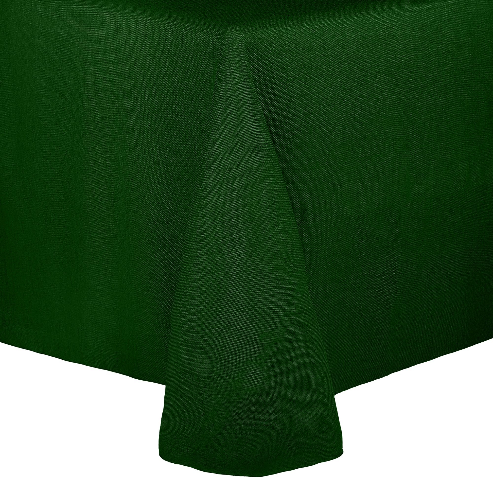 Premium 2-Pack Faux Burlap Tablecloth 52x70 Inch Oval - Basket Weave Textured Table Cover in Hunter Green for Dining Room, Kitchen, Party & Outdoor Events