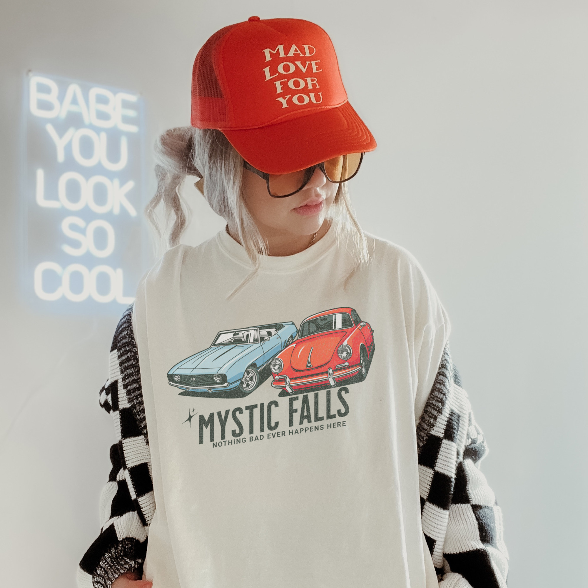 Vintage Mystic Falls Distressed T-Shirt for Men & Women - Soft Cotton Graphic Tee for Casual Wear, Concerts & Street Style
