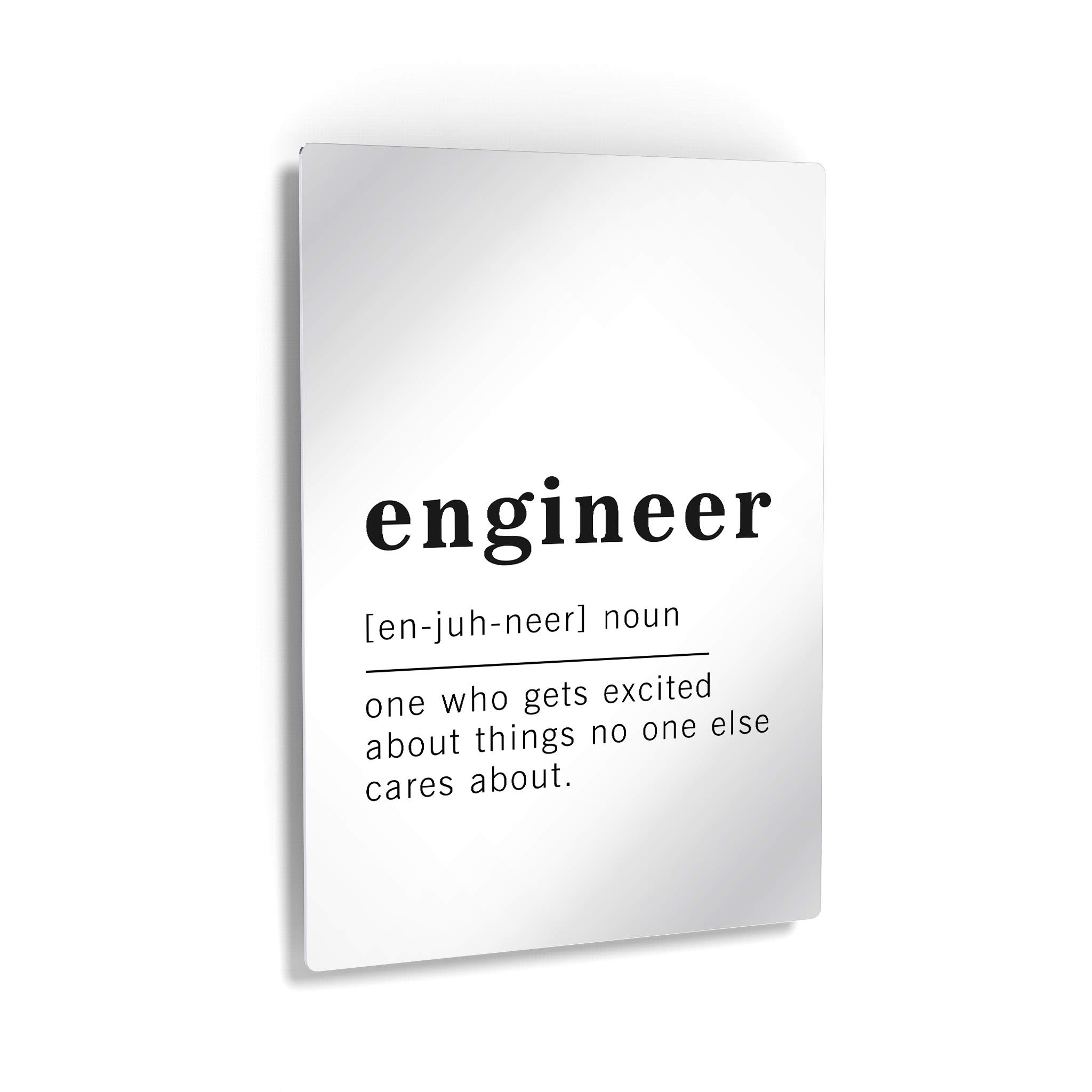 Funny Engineer Definition Metal Print - Inspirational Quote Wall Art for Office, Living Room & Bedroom - 40x30 Inches Ready to Hang Home Decor - Made in USA | Perfect Gift for Engineers & Tech Enthusiasts