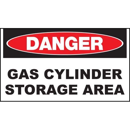 Danger Gas Cylinder Safety Signs - Pack of 13 Warning Labels for Workplace Hazard Identification | OSHA Compliant Industrial Safety Markers for Chemical Storage Areas & Construction Sites