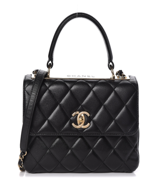 Chanel Small Flap Bag With Top Handle Black - Luxury Crossbody Shoulder Bag for Women, Perfect for Date Night & Evening Events