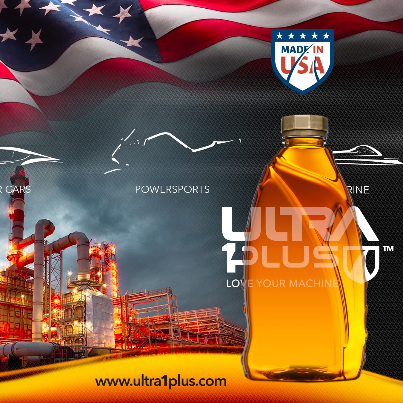 Ultra1Plus 4T 20W-50 Synthetic Blend Motorcycle Oil - API SL JASO MA2 Certified - 12 Quart Pack - High Performance Engine Protection for Cruisers, Touring & Off-Road Bikes