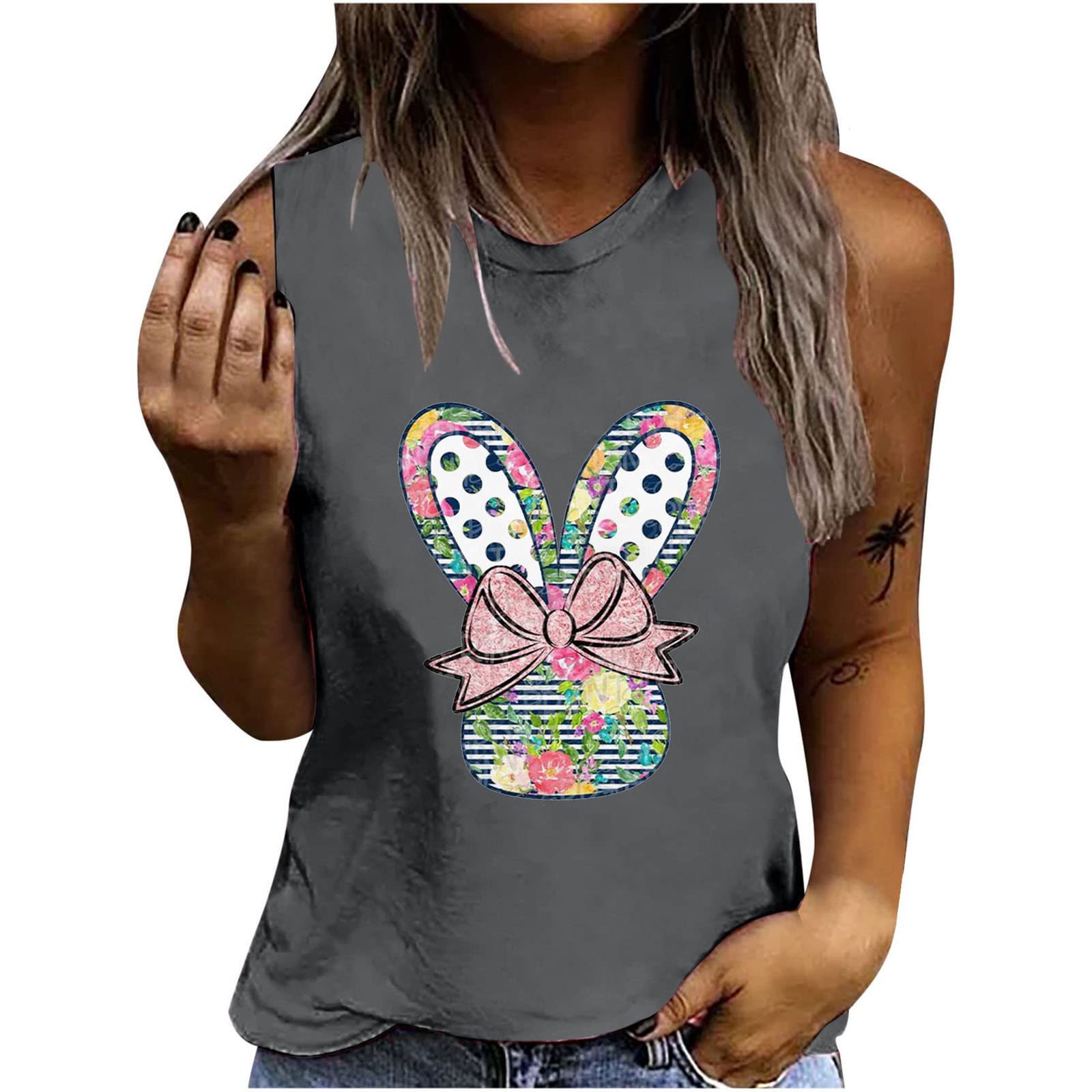 Funny Animal Graphic Tank Tops for Women - Sleeveless Casual Loose Tunic Blouses - Summer Beach Workout Vest Tees - Perfect for Vacation, Gym & Everyday Wear